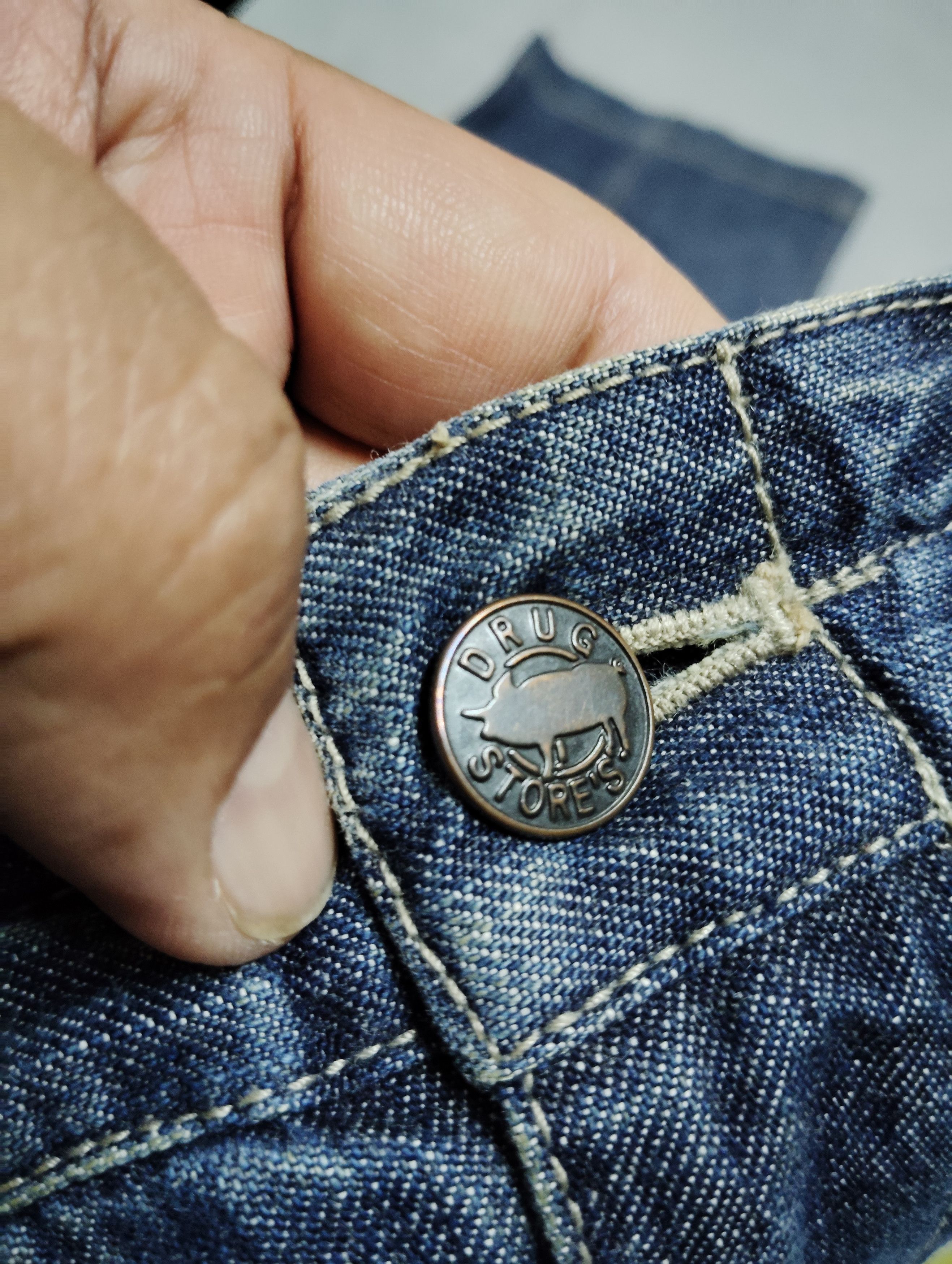 Designer × Japanese Brand VINTAGE DRUG STORES DENIM PANT Size US 32 / EU 48 - 4 Thumbnail