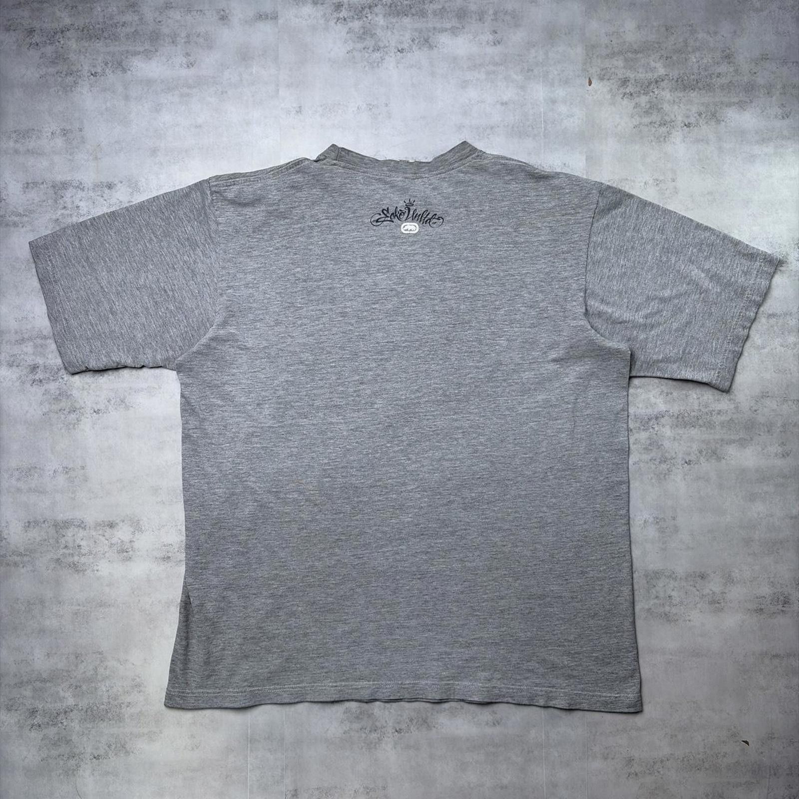 Ecko Unltd. Y2K Grey Ecko Unltd Grunge Distressed Skater T-Shirt Size US XXL / EU 58 / 5 - 7 Thumbnail