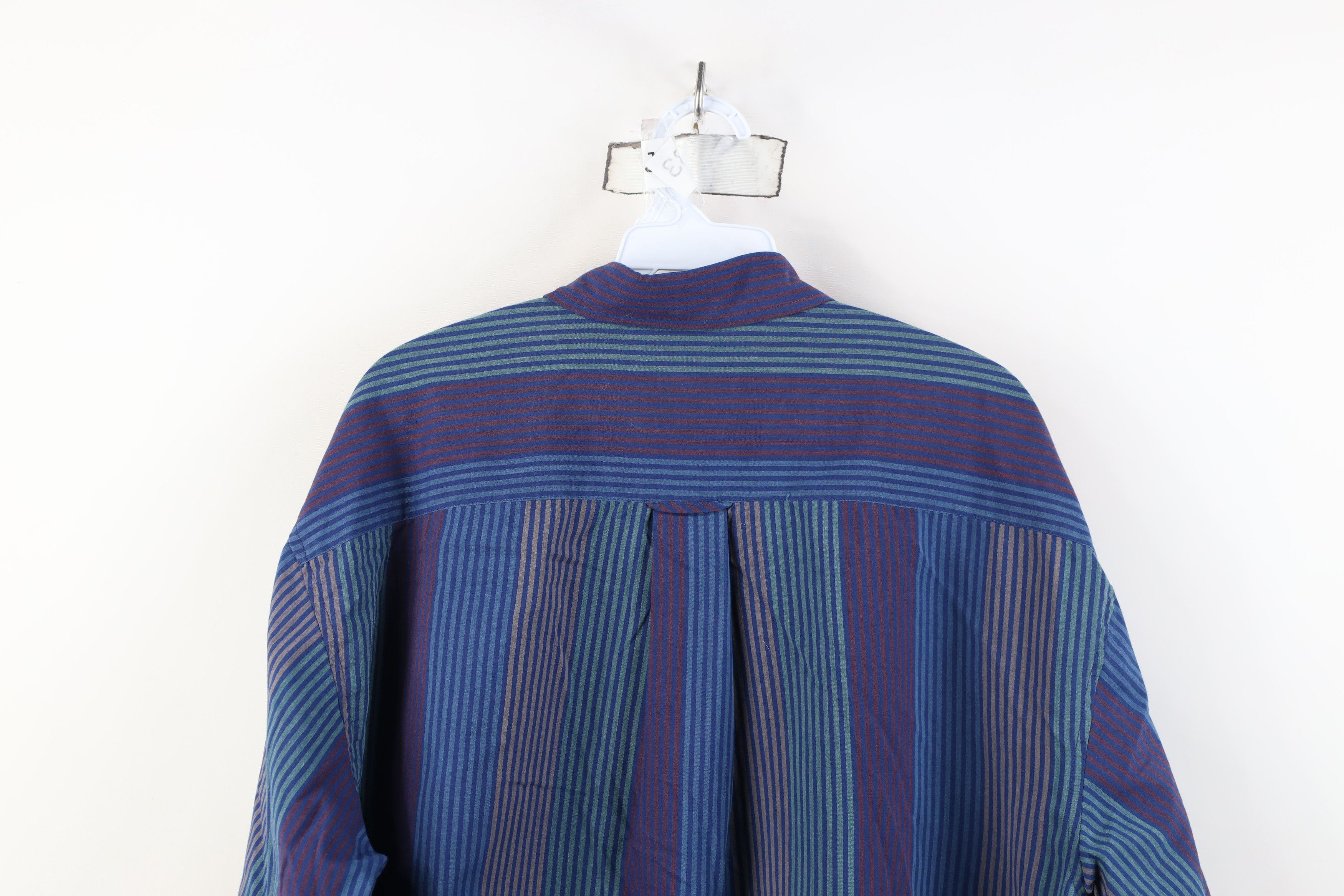 Vintage Vintage 90s Streetwear Block Collared Button Down Shirt Size US L / EU 52-54 / 3 - 9 Thumbnail