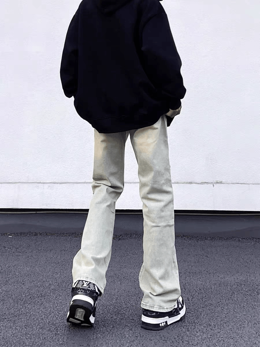 image of White High Street Vintage Loose Jeans, Men's (Size 32)