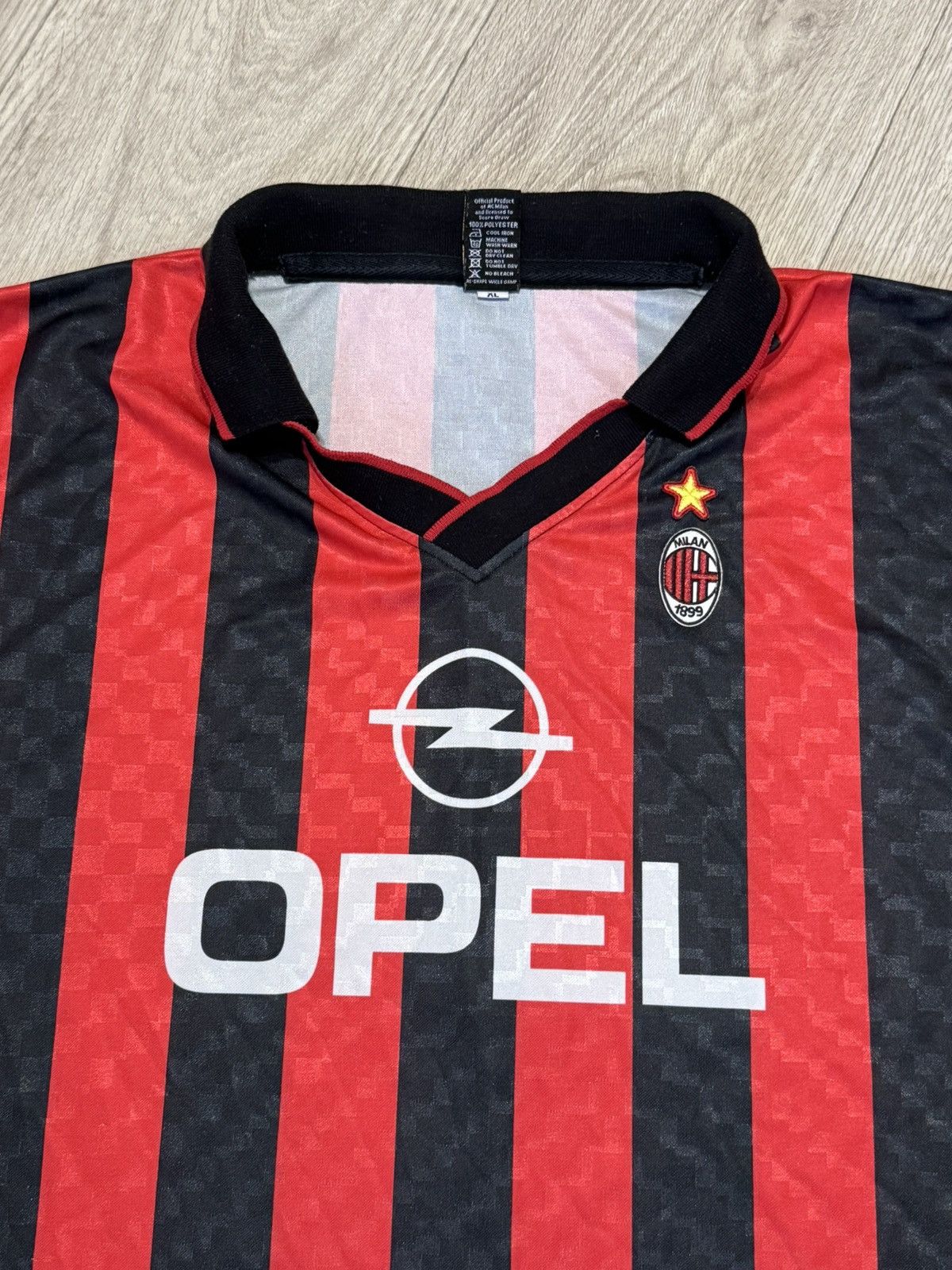 Vintage 🔷Retro AC Milan 1995/96 Soccer jersey🔷 Size US XL / EU 56 / 4 - 2 Thumbnail