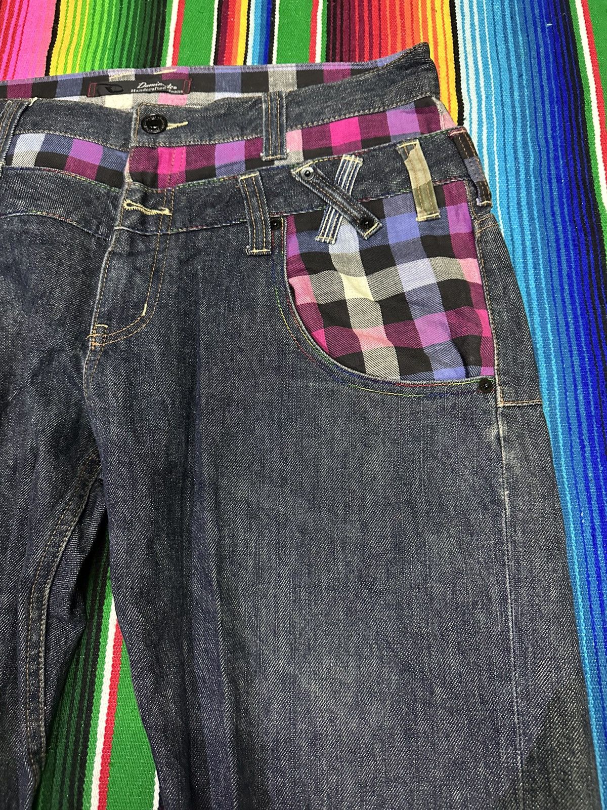 Vintage 💥Double Waist💥 Flare Design Dominated Handcrafted💥 Size US 34 / EU 50 - 17 Thumbnail