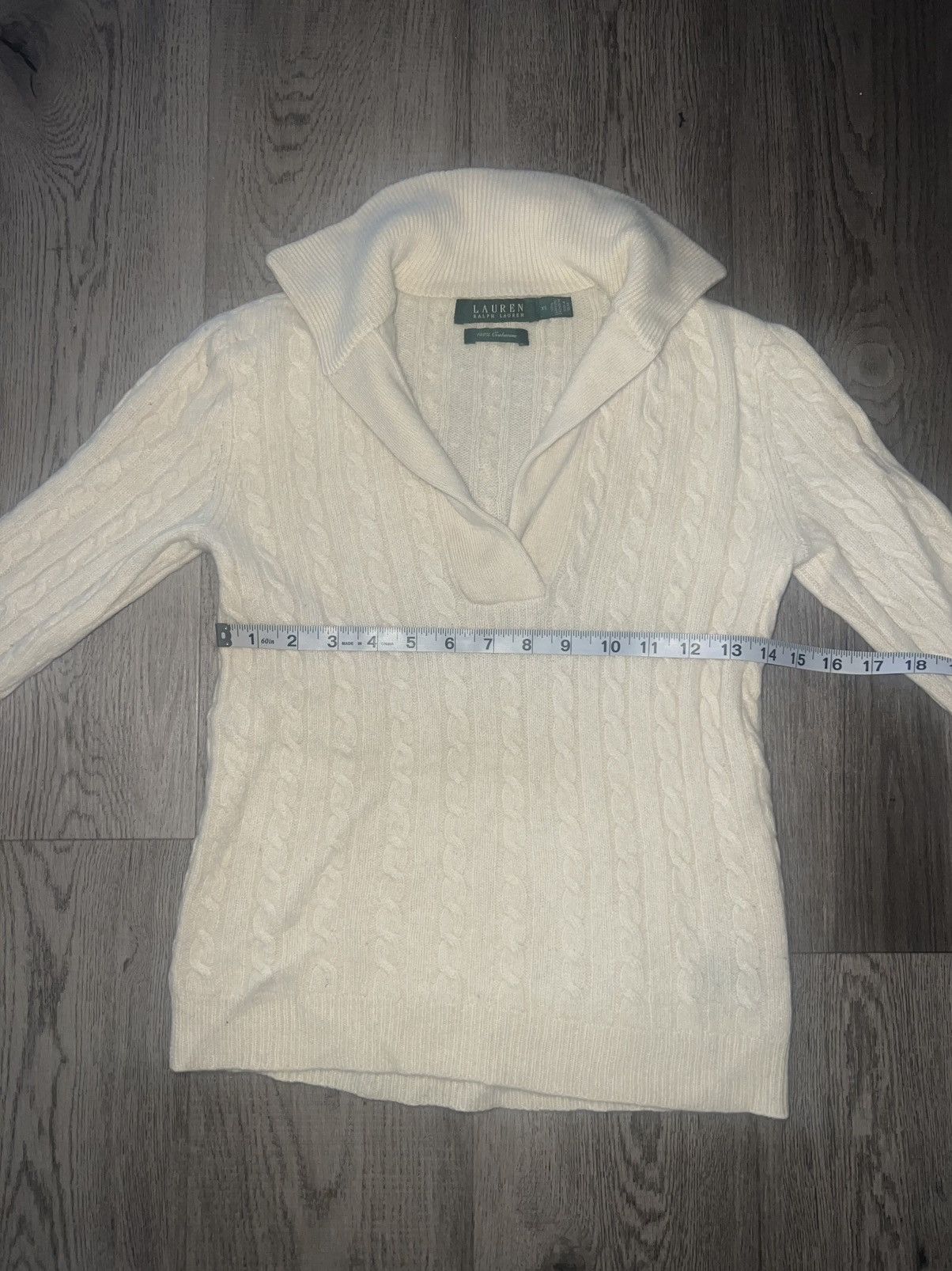 Lauren Ralph Lauren Lauren Ralph Lauren 100% Cashmere Cable Knit Sweater XS Size XS / US 0-2 / IT 36-38 - 6 Thumbnail