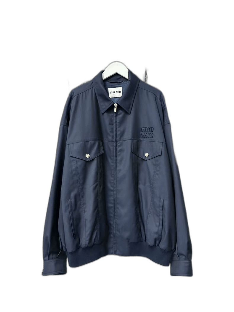 Miu Miu Miumiu Blue Jacket with Pockets Size US M / EU 48-50 / 2 - 1 Thumbnail
