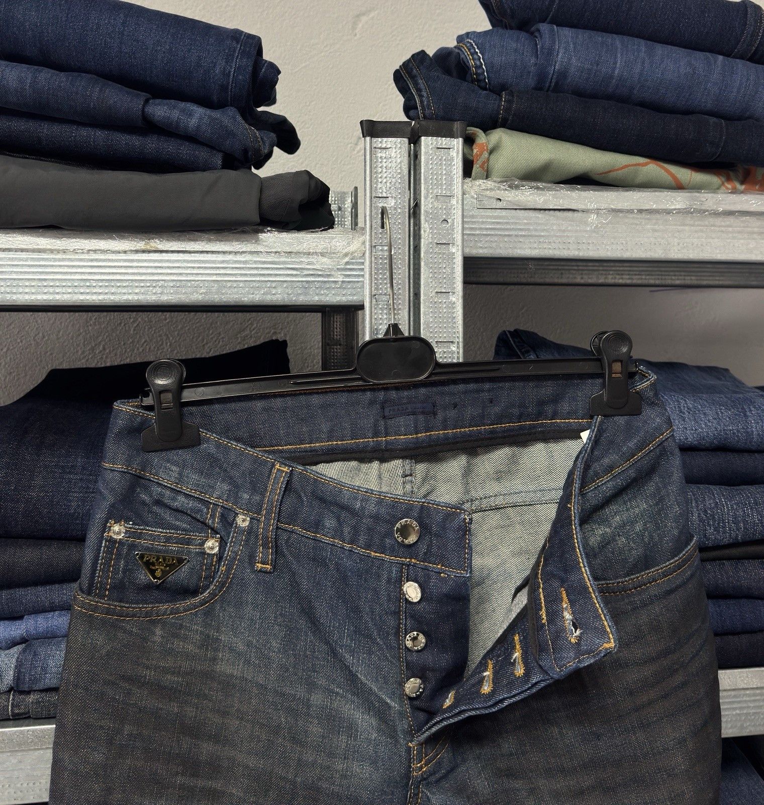Prada PRADA Milano Indigo Wash Denim Jeans Straight Fit Made Italy Size US 31 - 10 Thumbnail