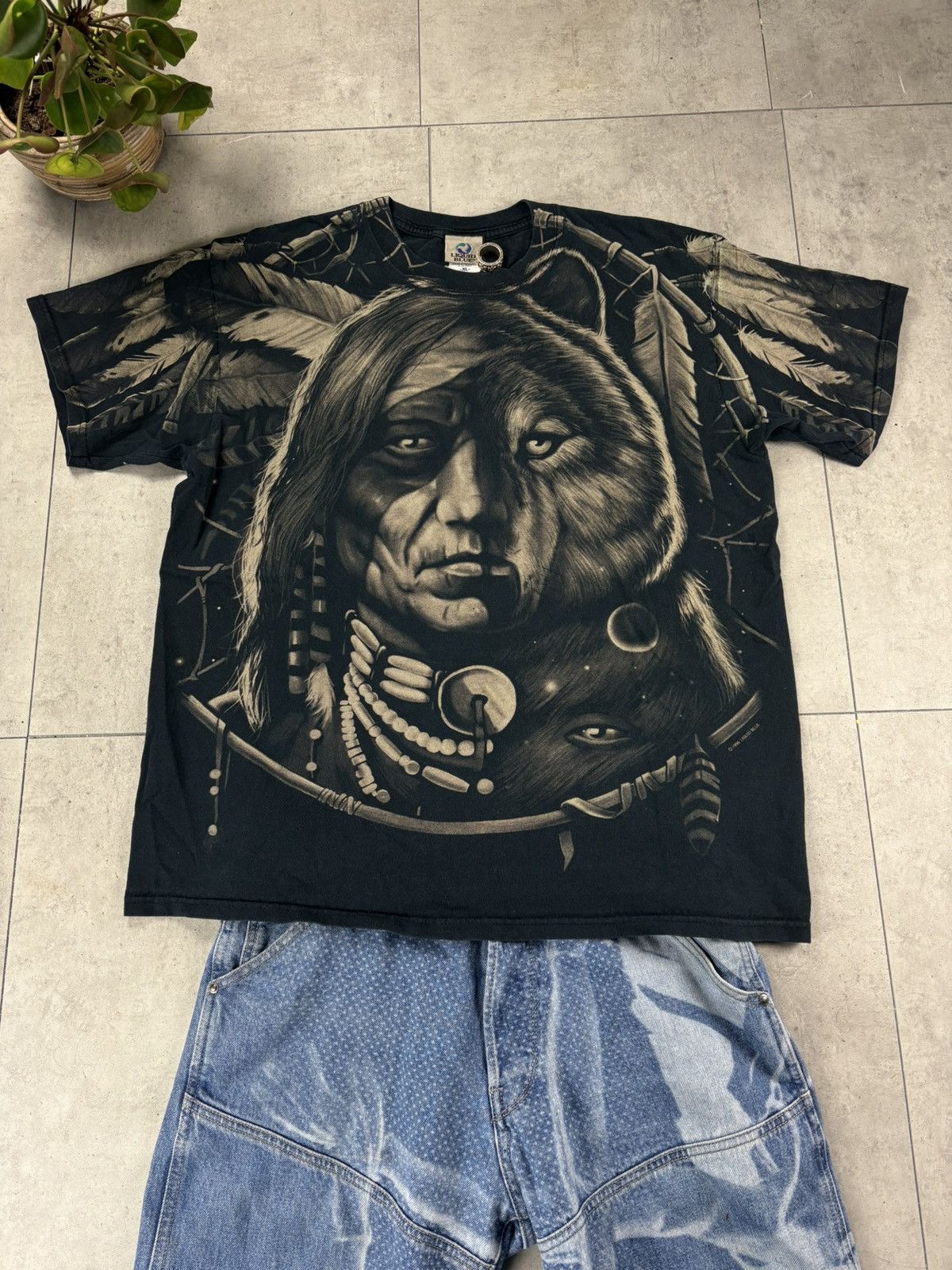 Liquid Blue Liquid Blue Native American Wolf Face All Over Print T-Shirt Size US XL / EU 56 / 4 - 2 Thumbnail