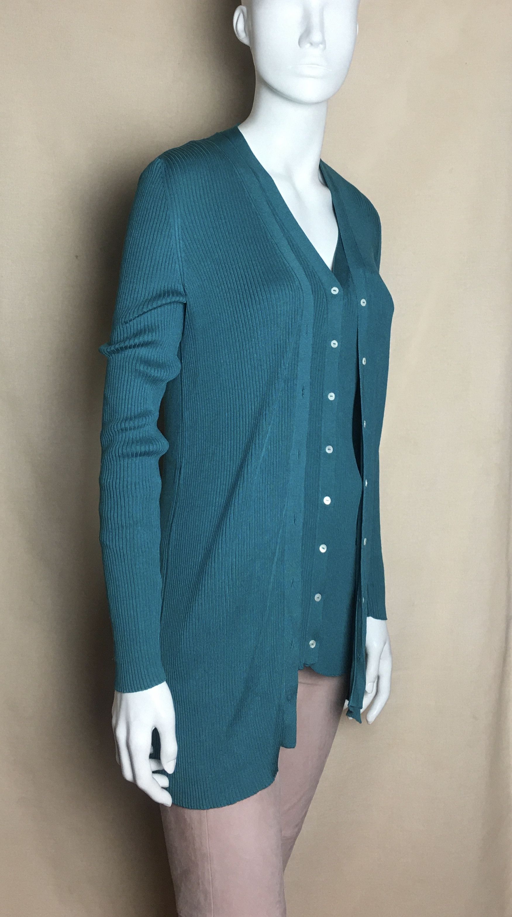 Loro Piana Loro Piana Jade Green Silk Cardigan Set 2 pieces Size M / US 6-8 / IT 42-44 - 5 Thumbnail