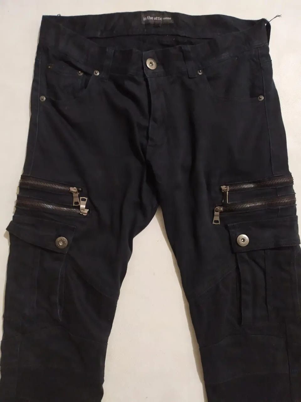 In The Attic In The Attic Japan Multipocket cargo Zipper Black Pants Size US 30 / EU 46 - 2 Thumbnail