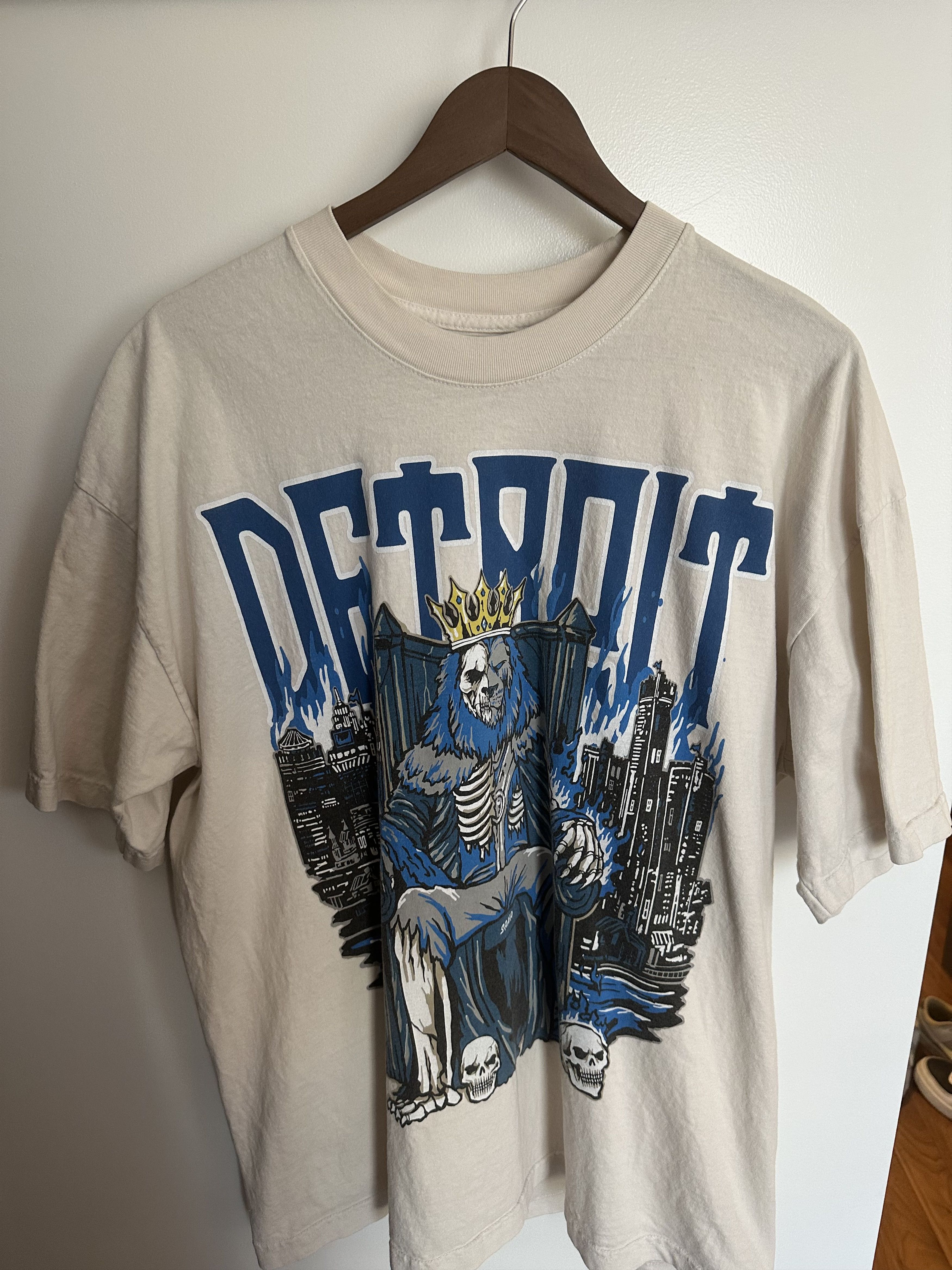 SANA Sana Detroit Lions The North T Shirt Cream Size US XL / EU 56 / 4 - 1 Thumbnail