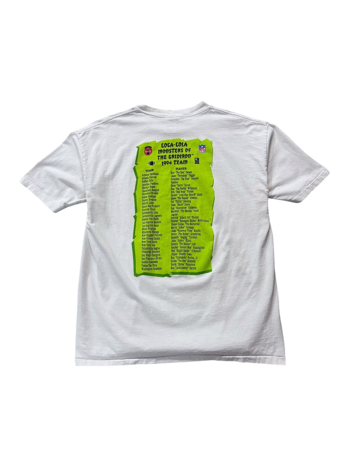 NFL 90’s NFL Monsters of the Gridiron Coca Cola Coke Vintage Tee Size US XL / EU 56 / 4 - 2 Thumbnail