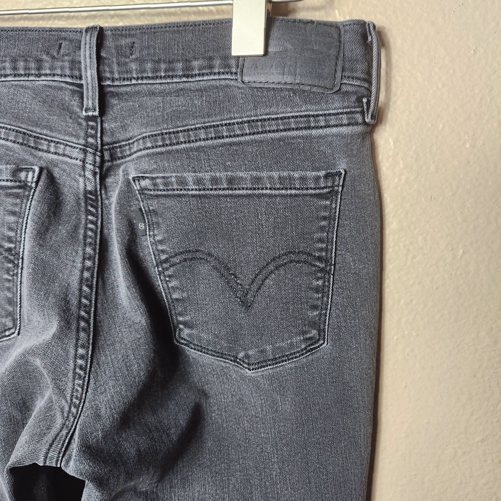 Levi's Levi's 505 Straight Mid Rise Jeans Womens Size 6 Gray Denim Regular Style Classic Vintage: No Size 28" / US 6 / IT 42 - 7 Thumbnail