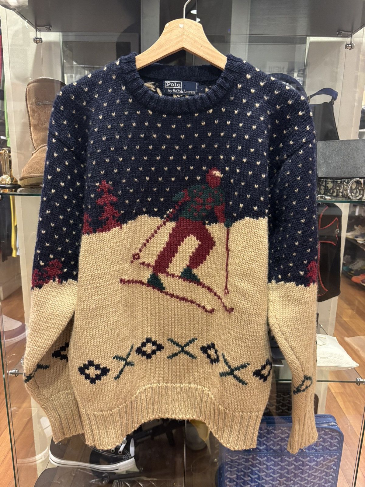 Polo Ralph Lauren Polo Ralph Lauren Vintage Ski Knit Sweater Size US L / EU 52-54 / 3 - 1 Thumbnail