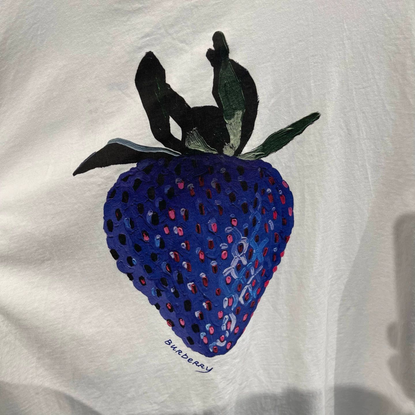 Burberry Burberry New Blue Strawberry Print Tee XL 99 New Size US L / EU 52-54 / 3 - 4 Thumbnail