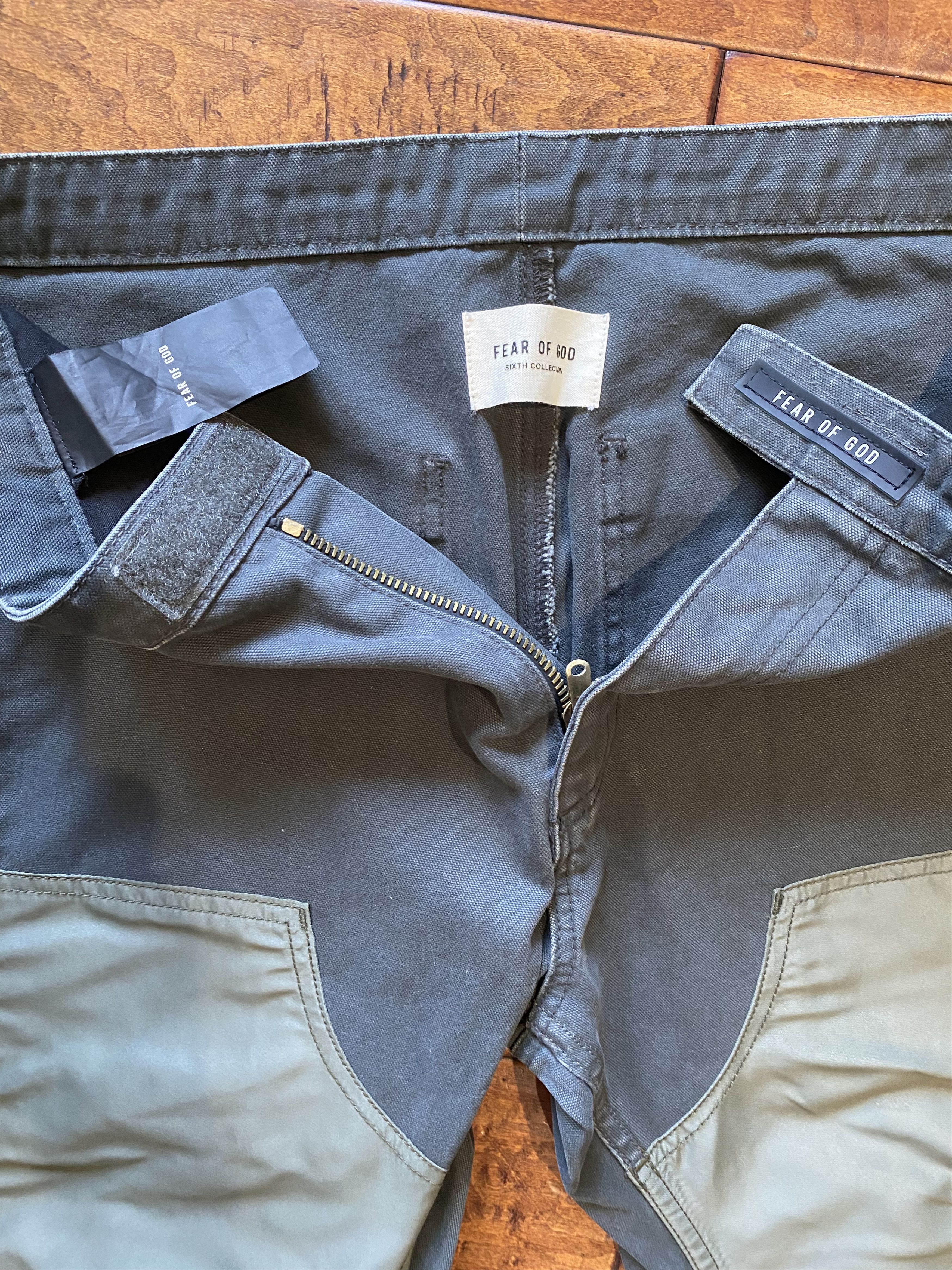 Fear of God Sixth Collection Nylon Double Front Canvas Work Pants Size US 30 / EU 46 - 2 Thumbnail