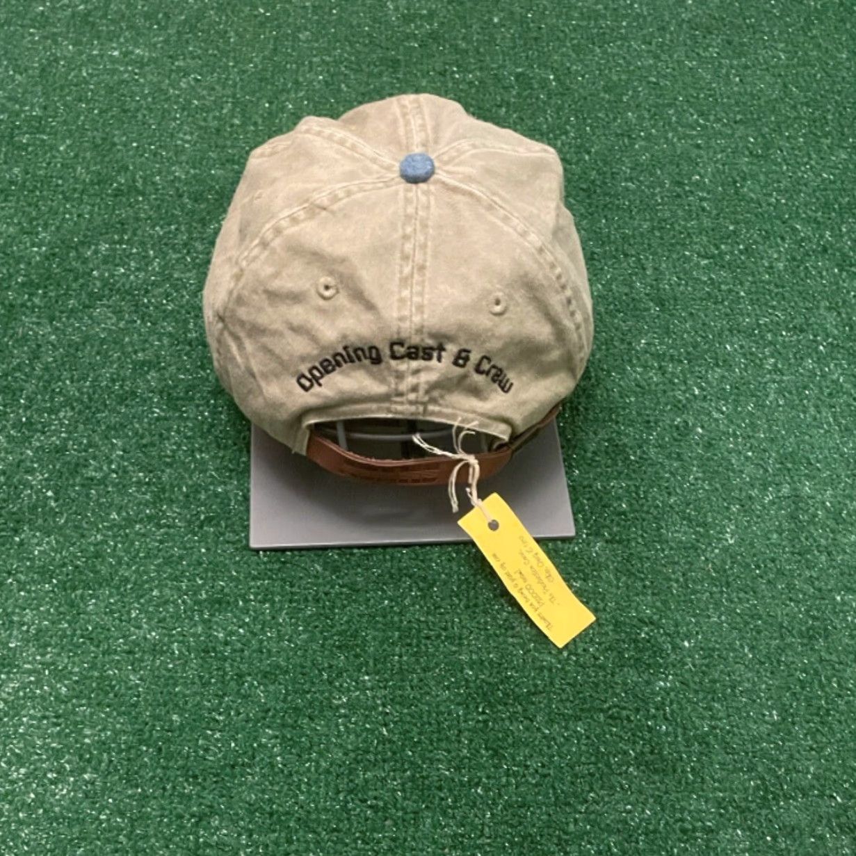 Disney VINTAGE Disney Pleasure Island 2000 Cast Member Employee VTG Strapback Hat Adult Beige Cap Hat Adjustable Men One Size 90s Disney Mens Size ONE SIZE - 2 Thumbnail