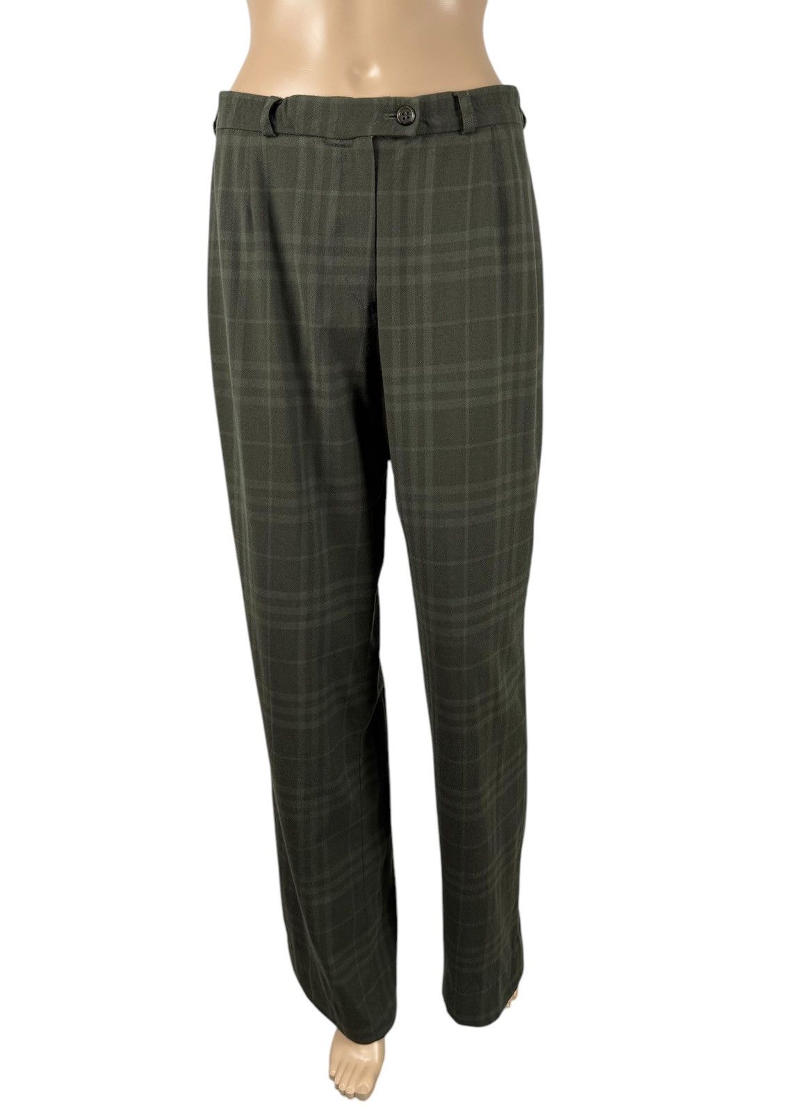 Burberry Burberry Vintage Wool Checkered Pants Wide Leg size UK10 Size 28" / US 6 / IT 42 - 2 Thumbnail