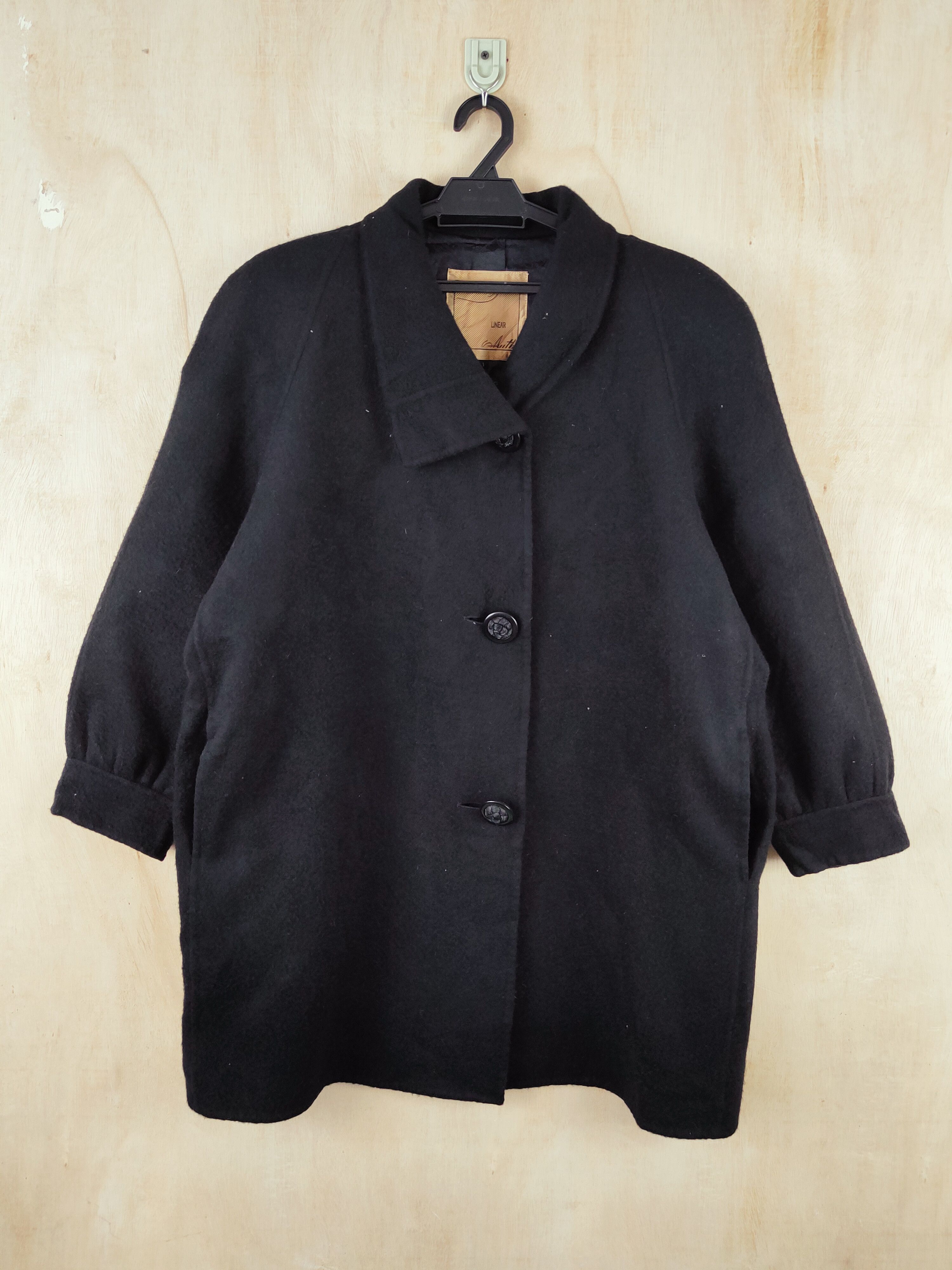 Vintage 💥 LUXURY DESIGN FASHION BY Linear Black Jackets Size L / US 10 / IT 46 - 1 Thumbnail