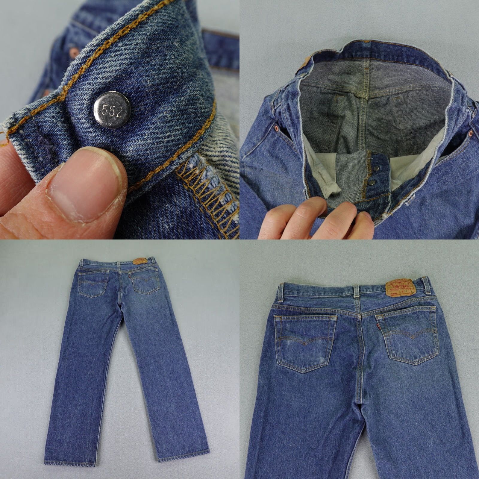 Levi's VINTAGE Levi's 501 Jeans Men 36x32 Blue Denim Straight Leg 80s Size US 33 - 8 Thumbnail