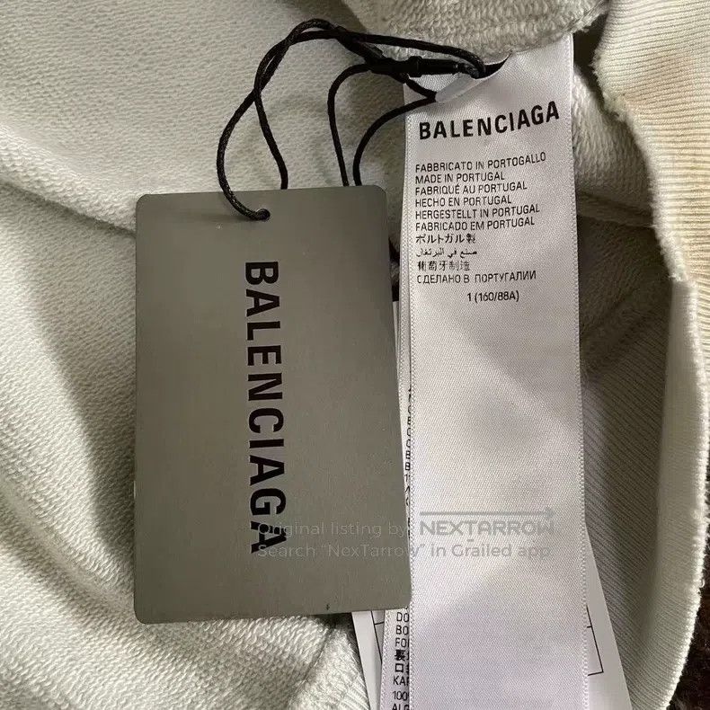 Balenciaga Balenciaga Letter Print Hooded Long Sleeve Sweatshirt Size US S / EU 44-46 / 1 - 4 Thumbnail