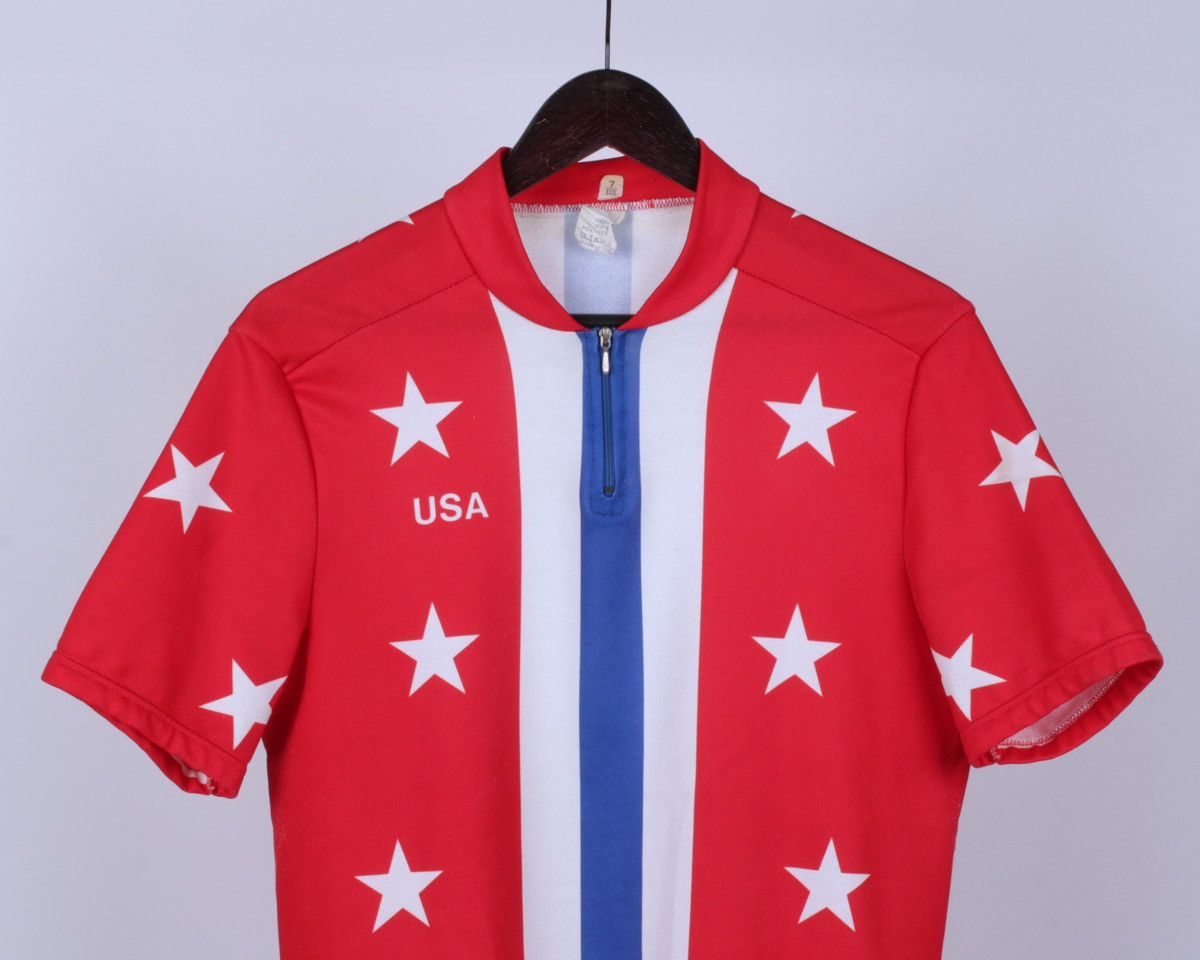 Vintage Vintage USA Flag Cycling Short Sleeve Jersey Size US M / EU 48-50 / 2 - 2 Thumbnail