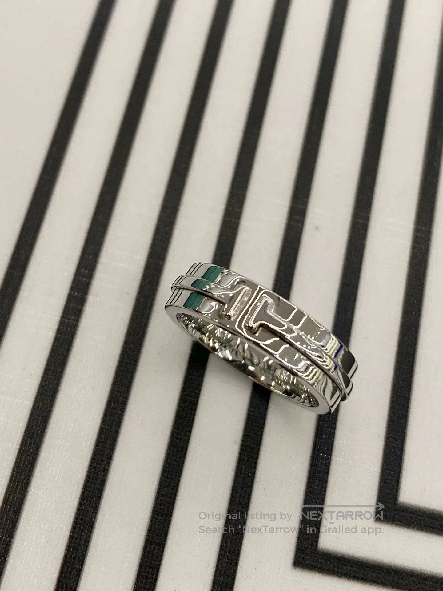 Tiffany & Co. Tiffany 18k White Gold Double T Band Ring 53. Size ONE SIZE - 3 Thumbnail