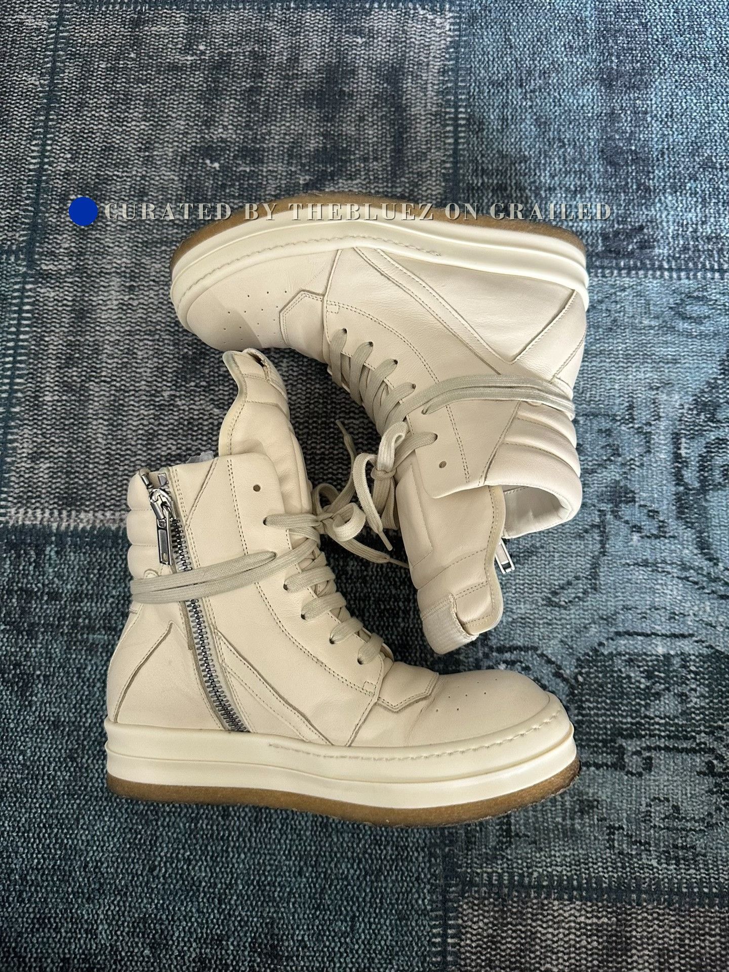 Rick Owens Rick Owens White Inverted Triangle Sneakers Size US 6 / IT 36 - 1 Thumbnail