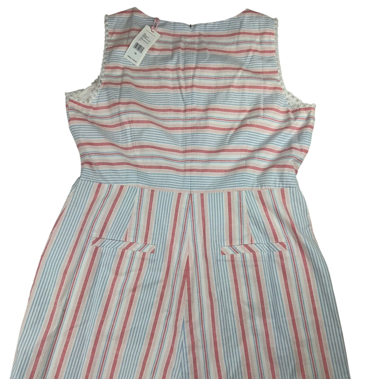 Vineyard Vines Vineyard Vines Abacos Striped Jumpsuit - Size 16 - NWT Size 38" / US 16 / IT 52 - 2 Thumbnail