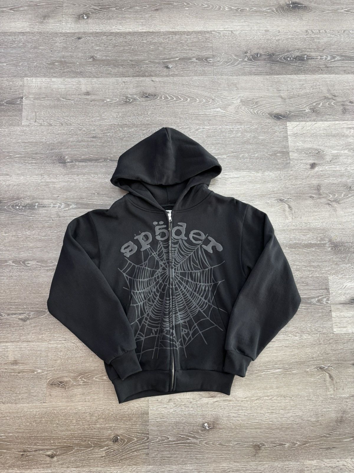 Sp5der Sp5der “OG Web” V2 Zip Hoodie (Black) Size US XS / EU 42 / 0 - 1 Thumbnail