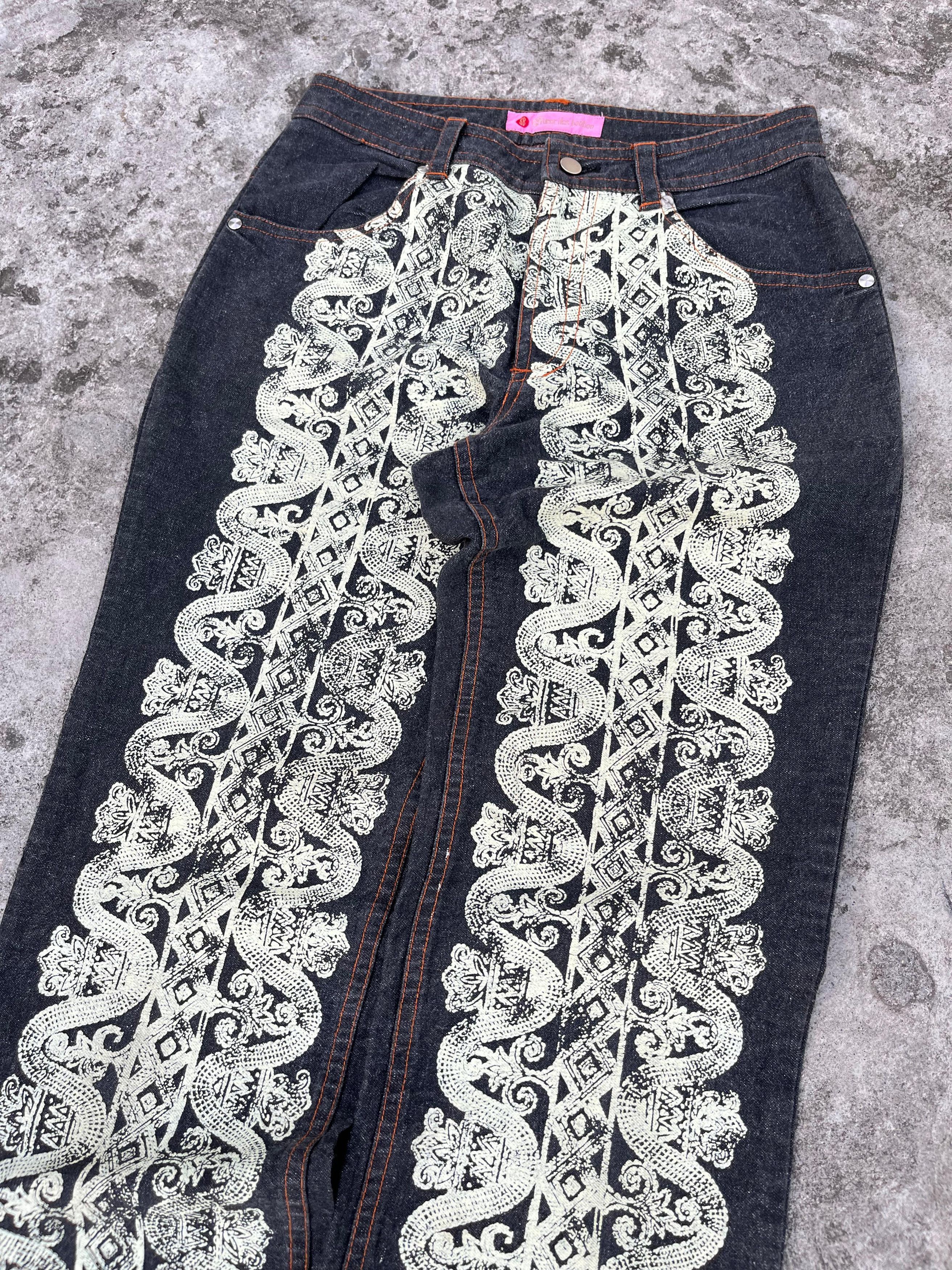Japanese Brand Vintage Sucer Des Bonbon Style Of Hysteric Snake Pants Size 27" / US 4 / IT 40 - 3 Thumbnail