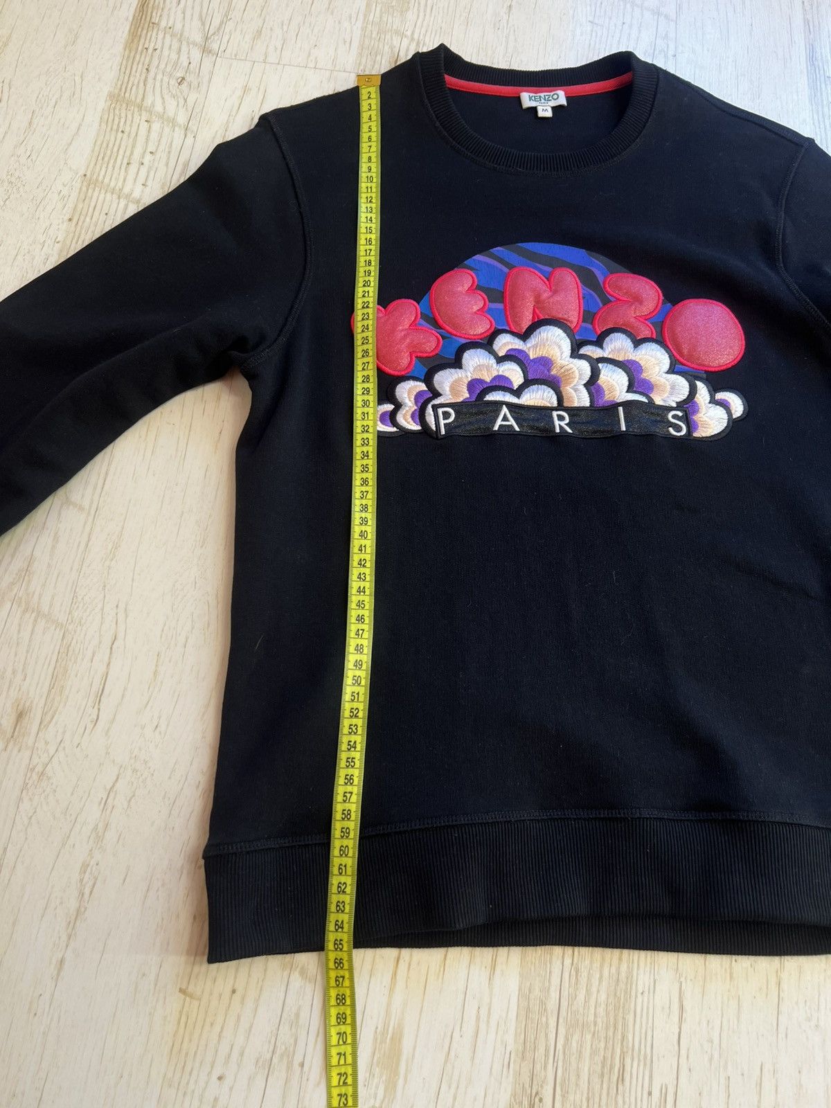 Kenzo Kenzo Paris Embroidered Logo Sweatshirt Black Size M Size US M / EU 48-50 / 2 - 11 Thumbnail