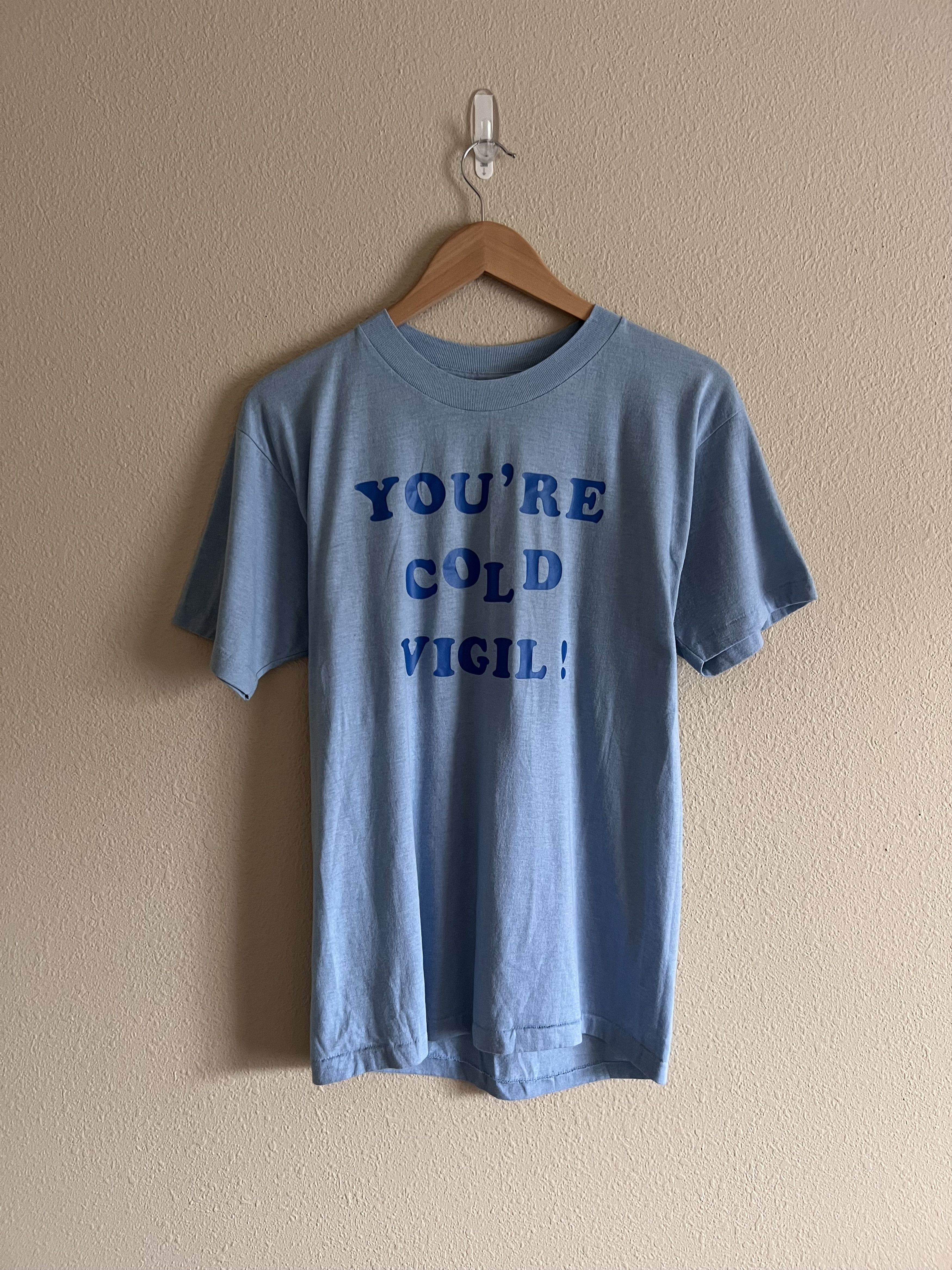Vintage Vintage 80s You're Gold Vigil Tee in Light Blue Size US S / EU 44-46 / 1 - 2 Thumbnail