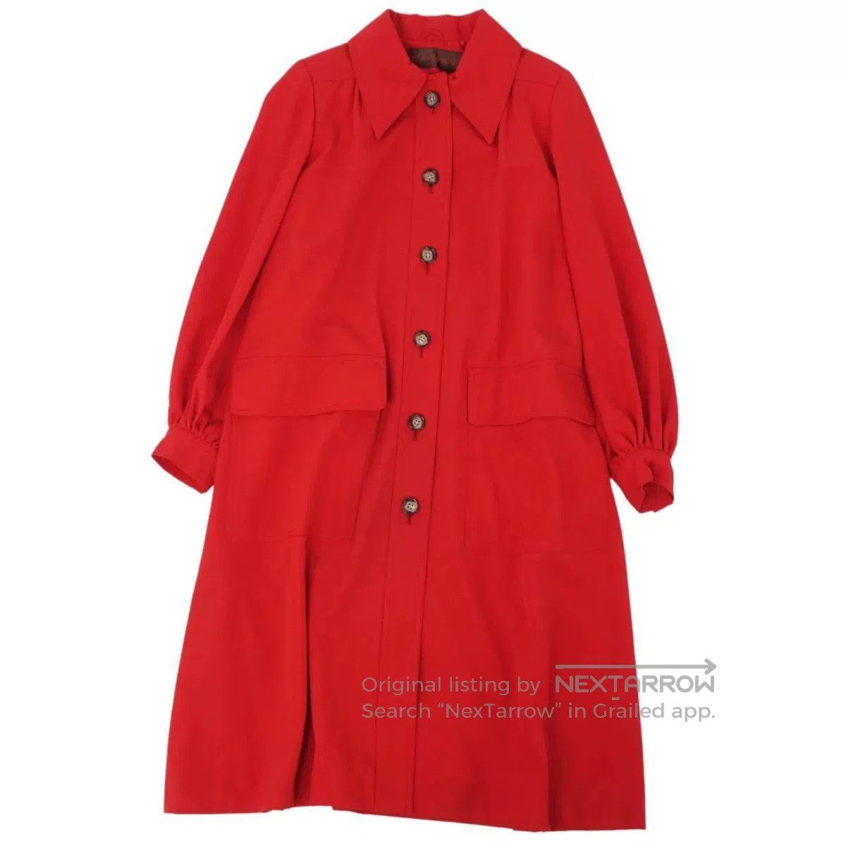 Saint Laurent Paris Yves Saint Laurent Red Long Coat. Size S / US 4 / IT 40 - 3 Thumbnail