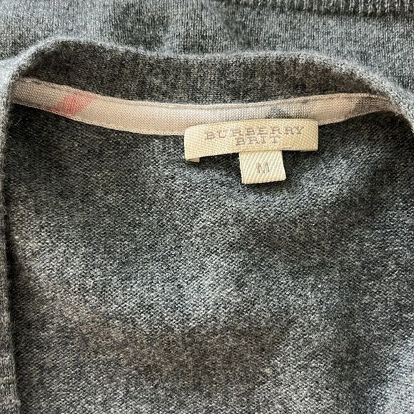 Burberry Burberry Brit Cashmere Gray V Neck Cardigan Sweater Size M / US 6-8 / IT 42-44 - 9 Thumbnail