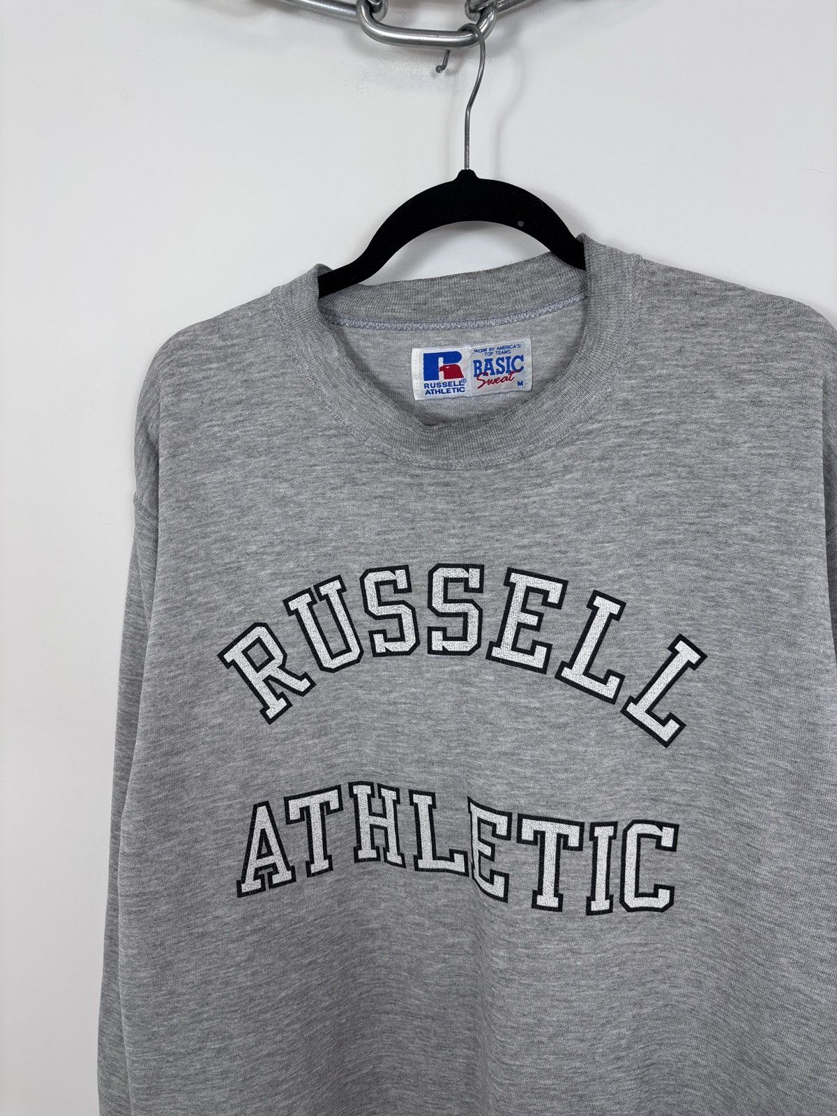 Russell Athletic Vintage 90s Russell Athletic USA Big Logo Gray Sweatshirt Size US M / EU 48-50 / 2 - 5 Thumbnail