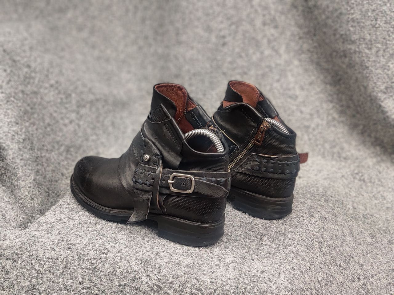 A.S.98 A.S.98 Vintage Durable Leather Zip buckles Ankle Boots Size US 6 / IT 36 - 12 Thumbnail