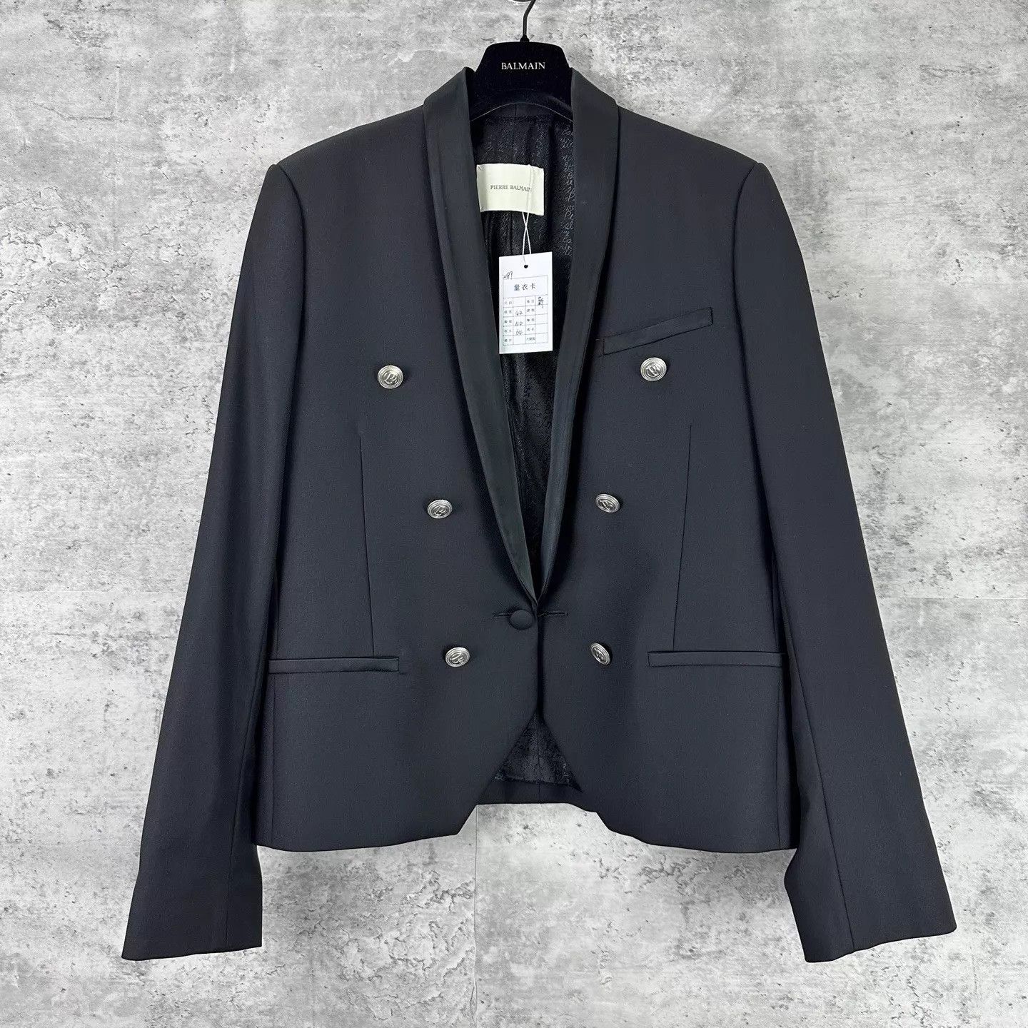 Balmain Balmain Double-Breasted Satin Dress Suit Size 50 99 New Size 50R - 1 Thumbnail