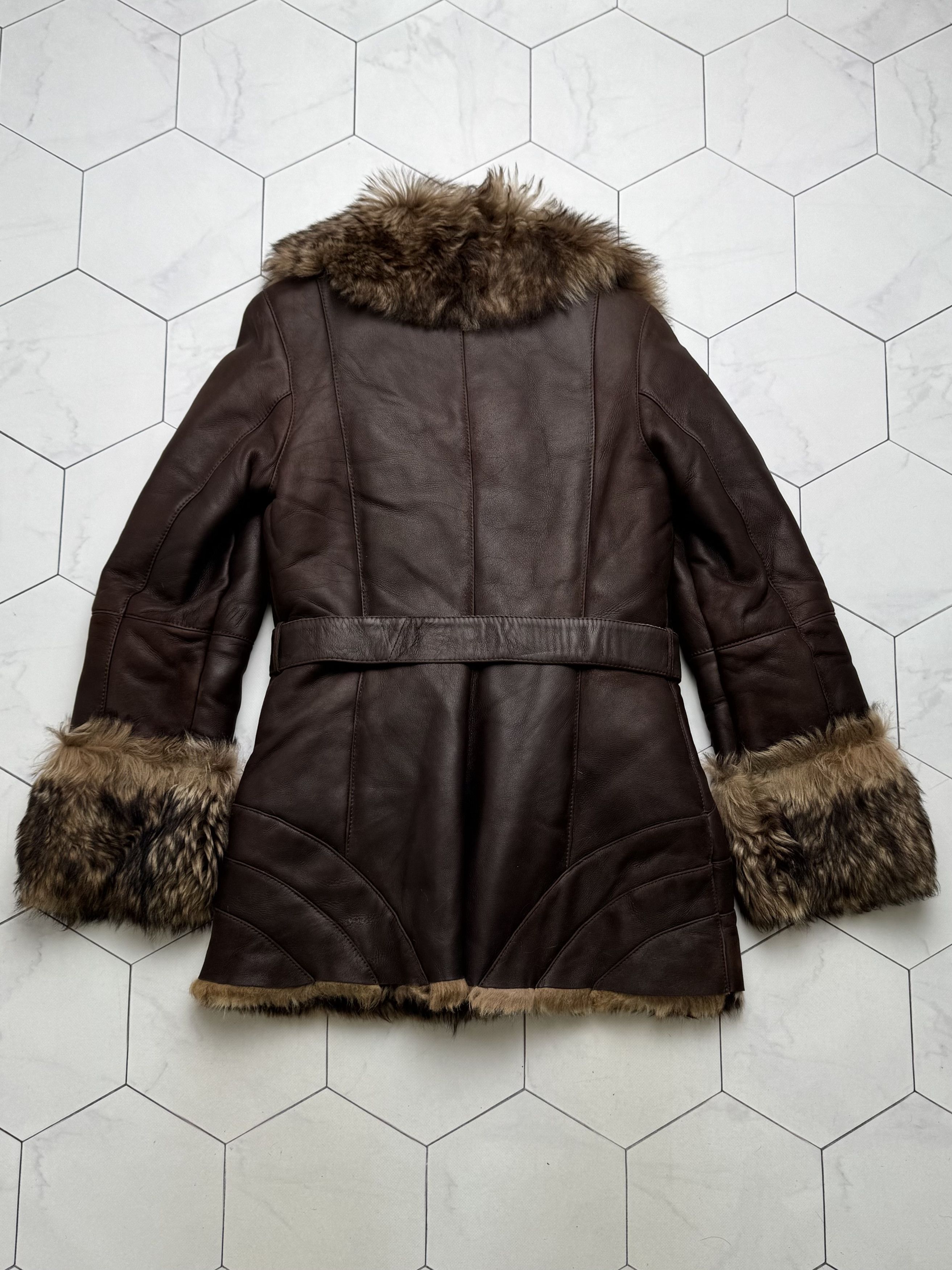 Japanese Brand Vintage Real Sheepskin Coat With Belt (B550)E2D15 Size M / US 6-8 / IT 42-44 - 9 Thumbnail