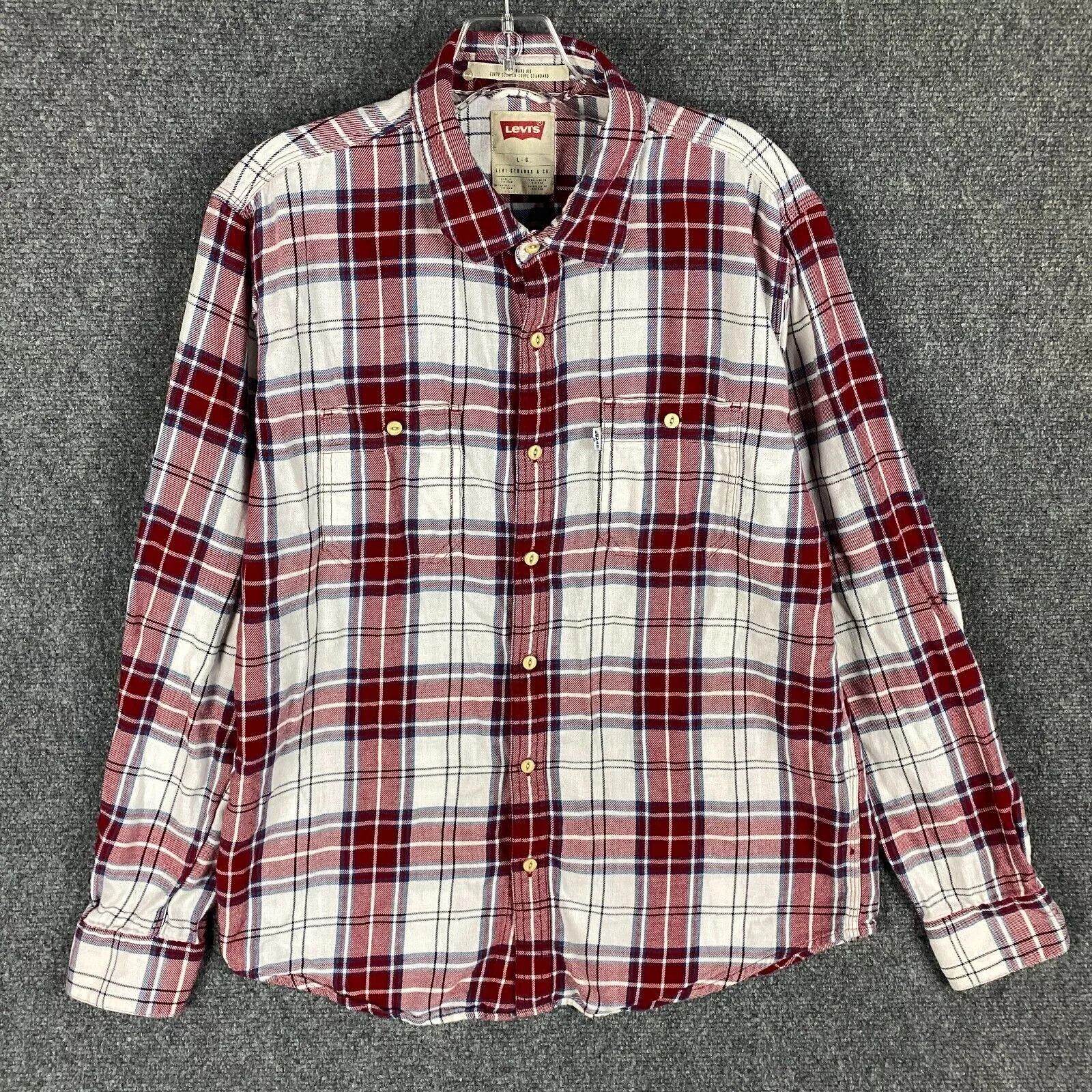 Levi's Levi's Shirt Men's Large Standard Fit Plaid Long Sleeve Size US L / EU 52-54 / 3 - 1 Thumbnail