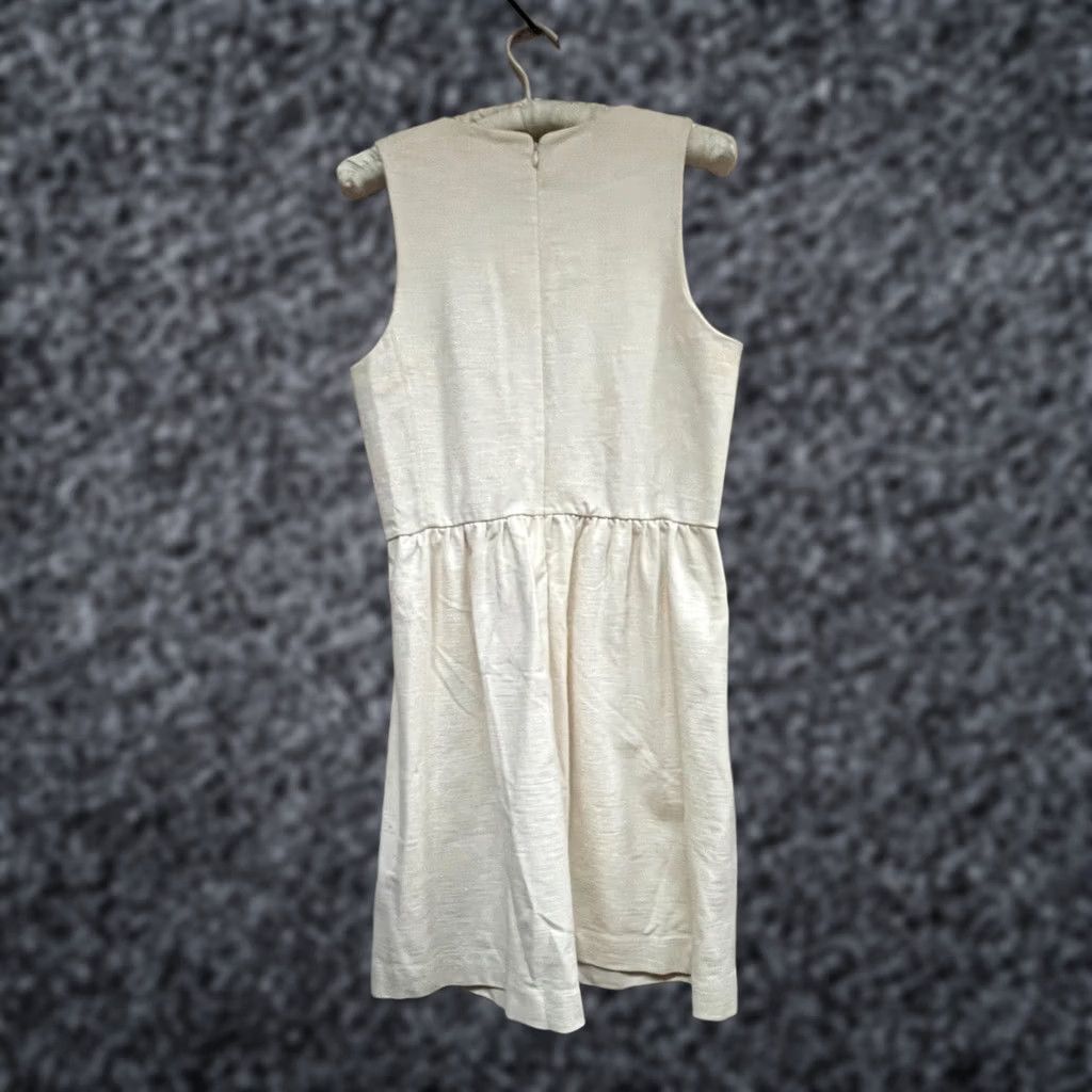 Madewell Madewell Pierside Zip Back Fit & Flare Mini Dress Cream Women’s Size Small 49698 Size S / US 4 / IT 40 - 1 Thumbnail