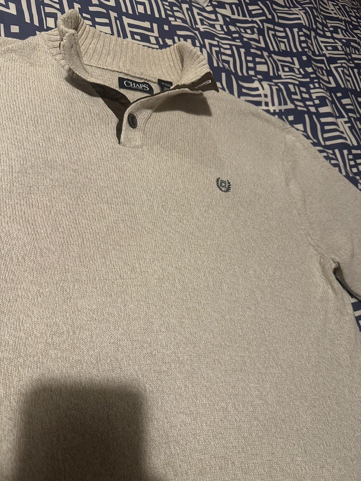 Chaps Ralph Lauren × Vintage Retro Vintage Men’s Chaps Ralph Lauren Quarter Knit Sweater Size US XL / EU 56 / 4 - 1 Thumbnail