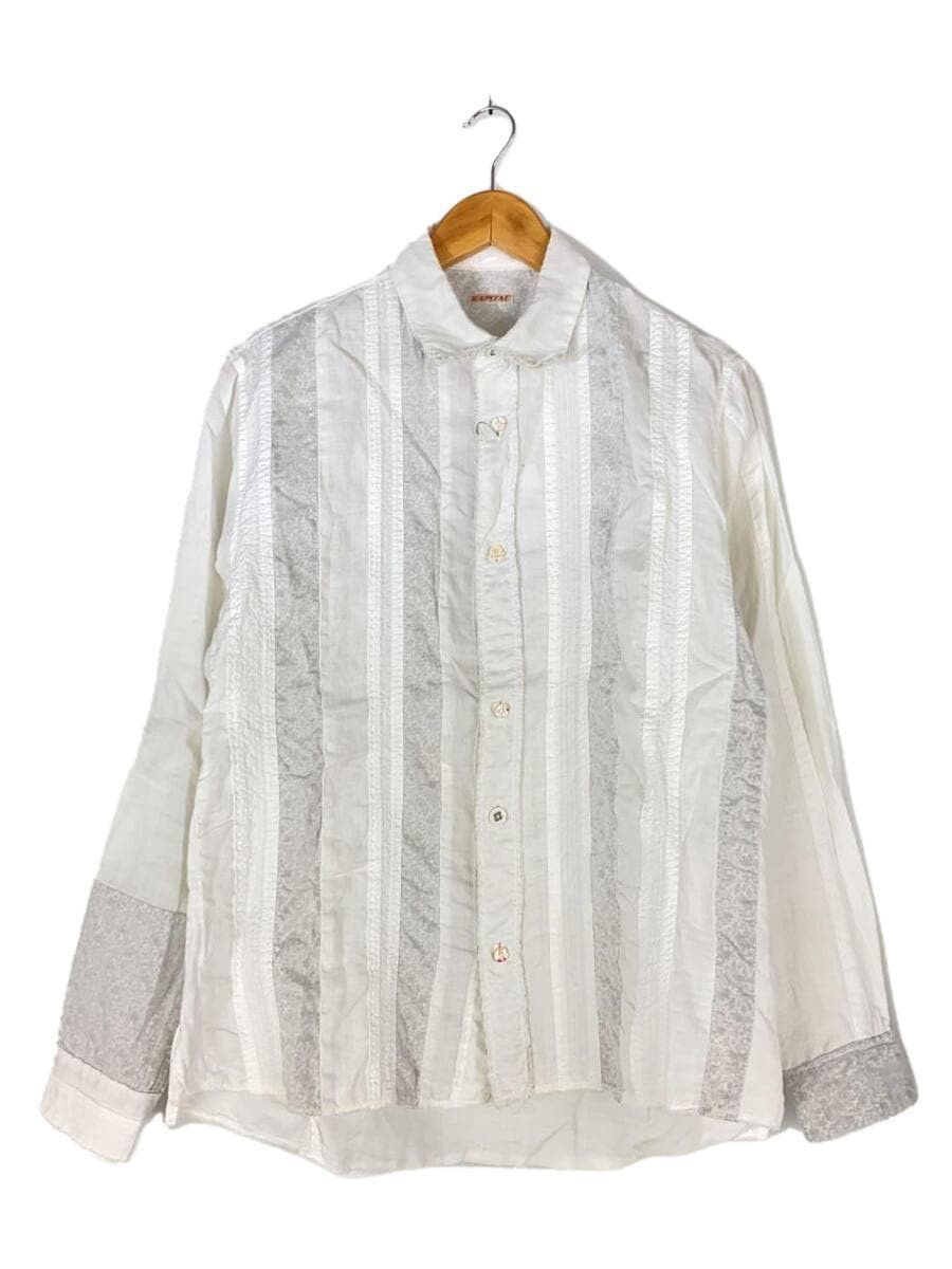 image of Kapital Kathmandu Shirt in White, Men's (Size Medium)