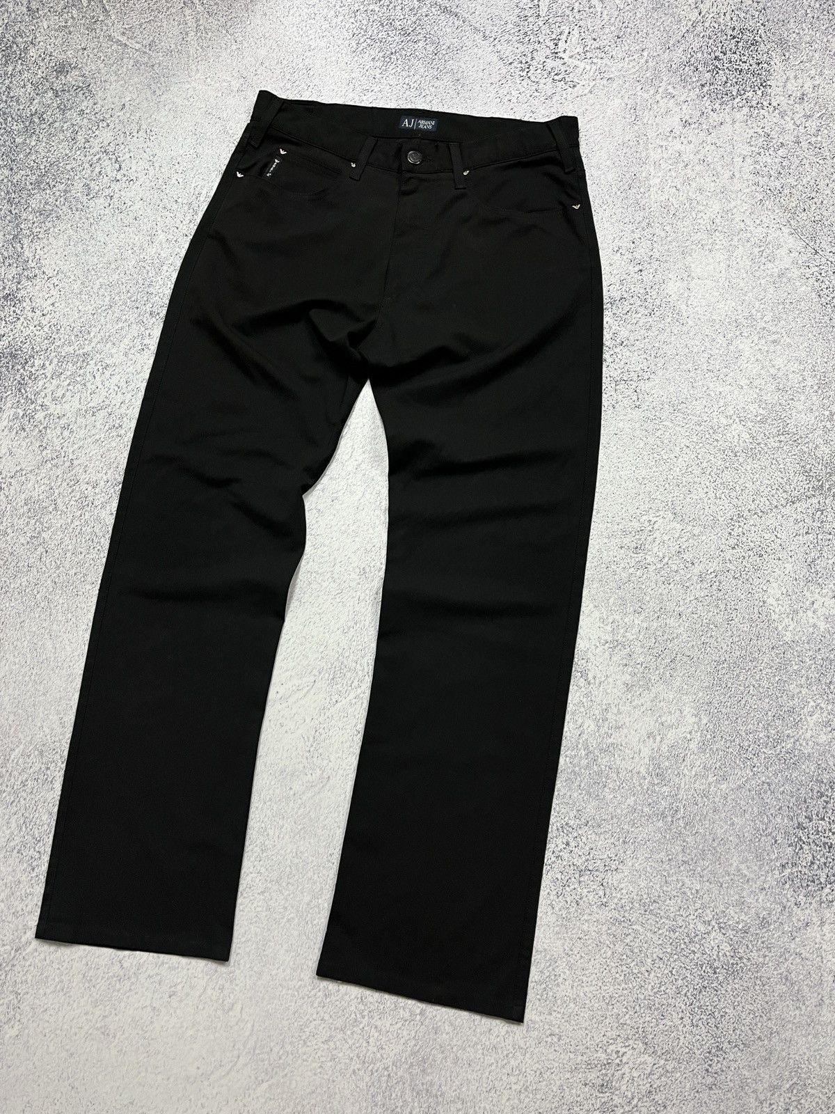 Armani × Giorgio Armani × Vintage Vintage Armani Jeans Metal Logo Classic Pants Rare Luxury Size US 34 / EU 50 - 10 Thumbnail