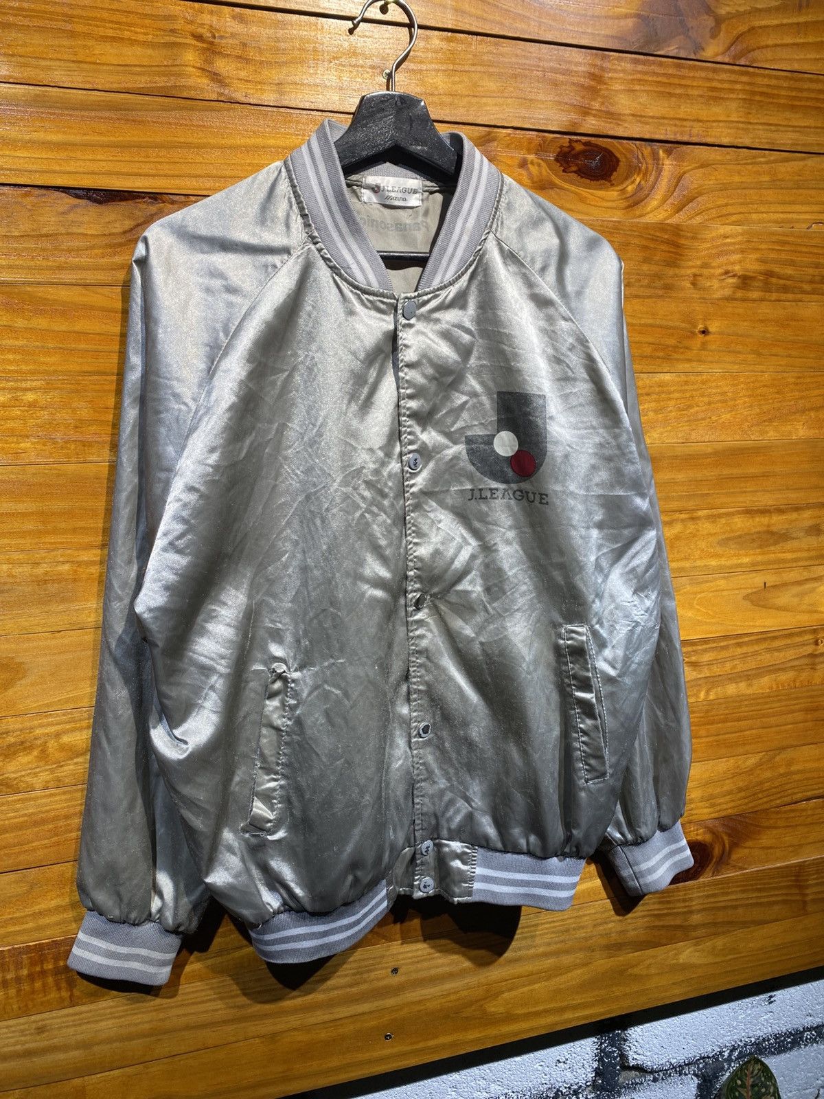 Mizuno Vintage J.League Mizuno x Panasonic Silver Bomber Jacket Size US L / EU 52-54 / 3 - 5 Thumbnail