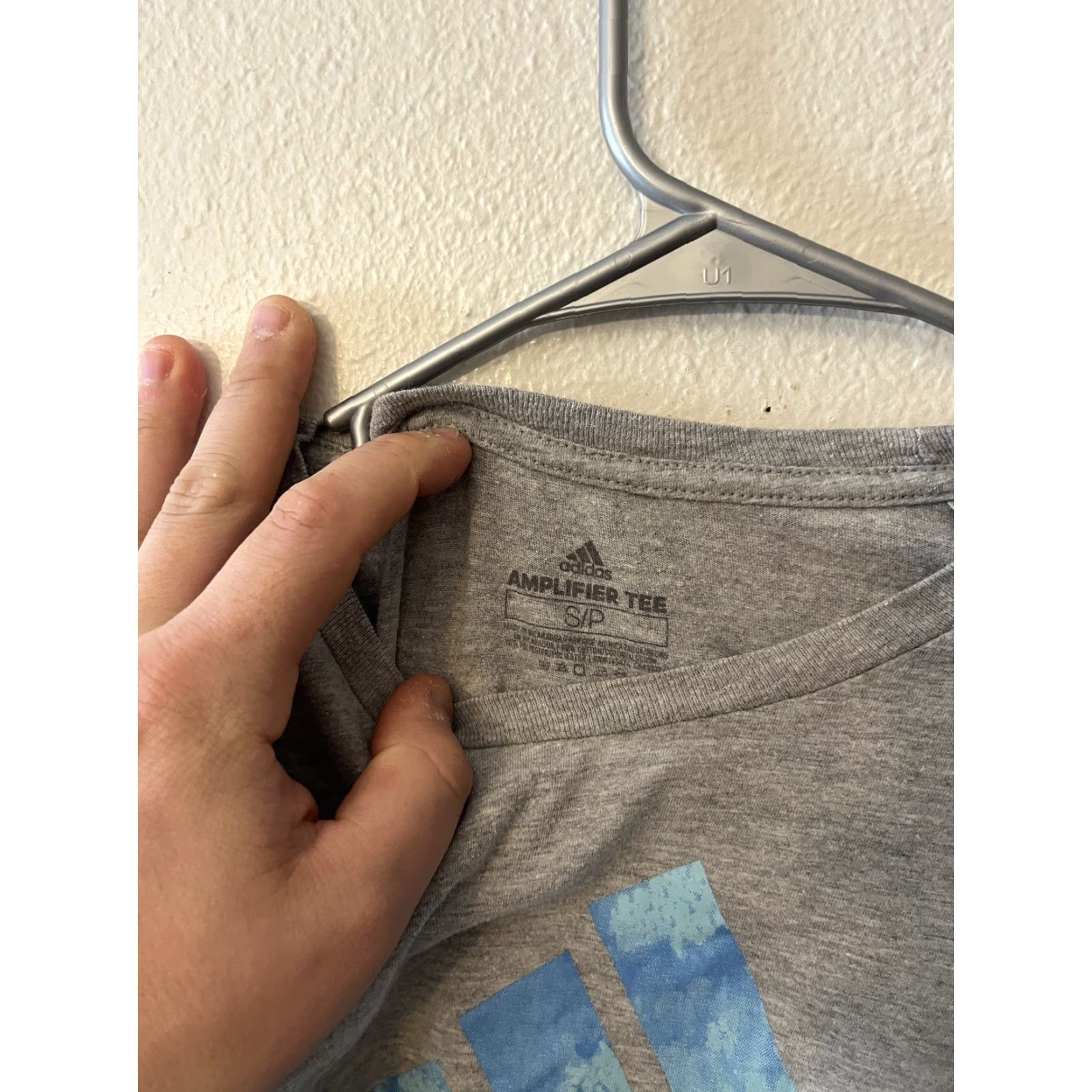 Adidas Adidas Mens T-Shirt Size Small Gray Round Neck Short Sleeve Amplifier Tee Size US S / EU 44-46 / 1 - 2 Thumbnail