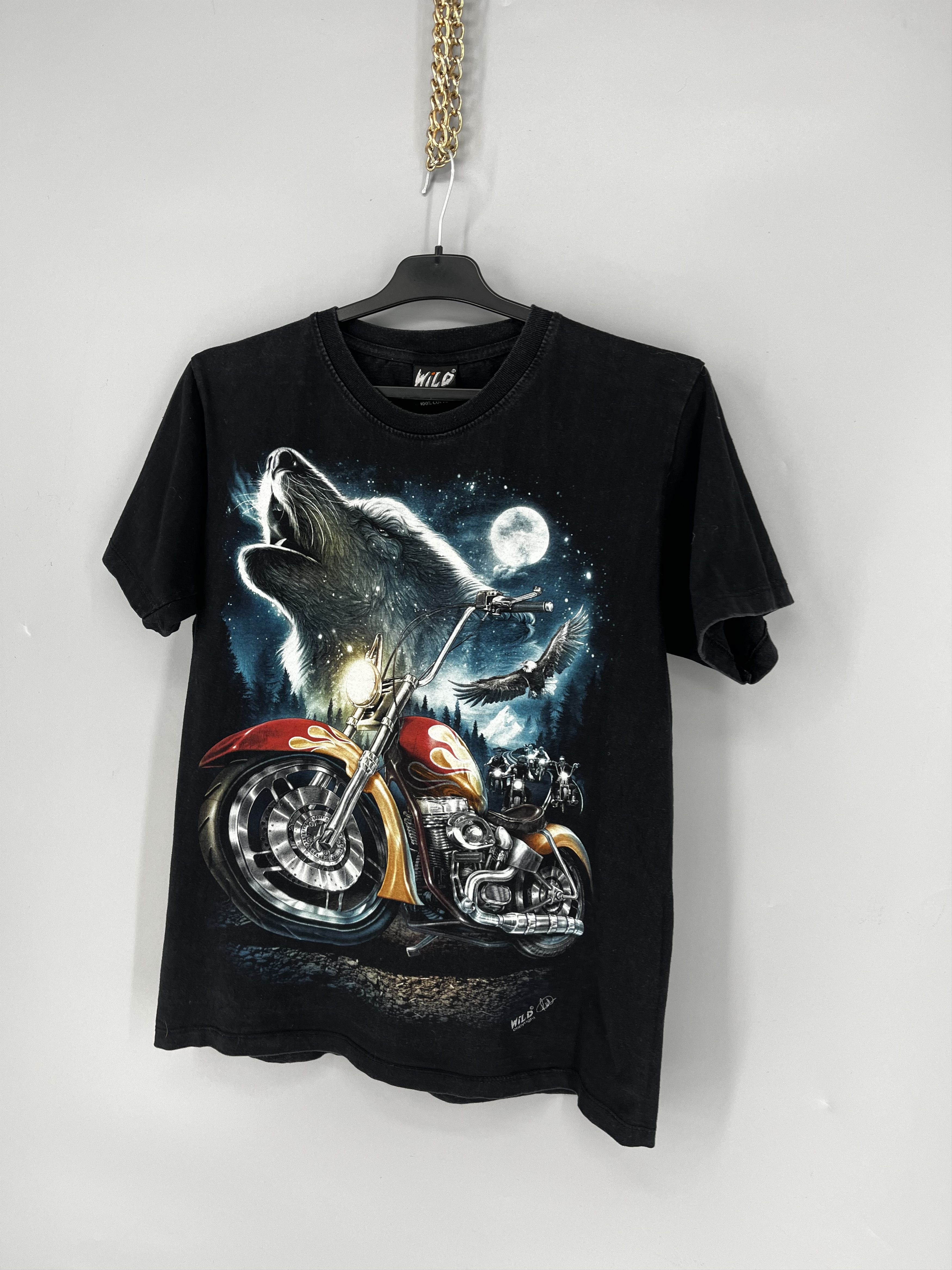 Vintage Eagle Biker Native Indian Motorbike Front & Back Print Size US M / EU 48-50 / 2 - 3 Thumbnail