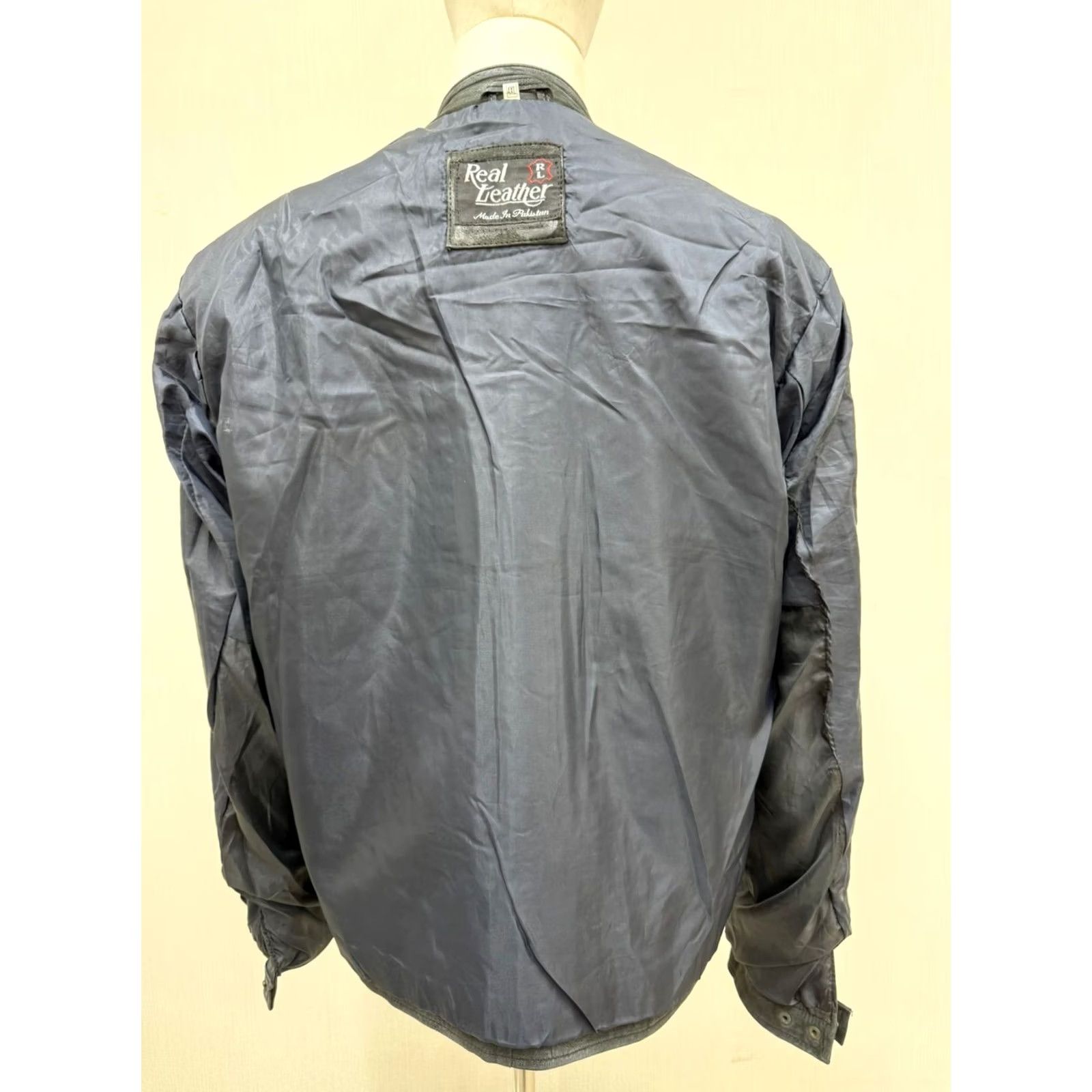 Vintage Men's Italian Sheepskin Leather Jacket Premium Soft Black Coat L Size US L / EU 52-54 / 3 - 4 Thumbnail