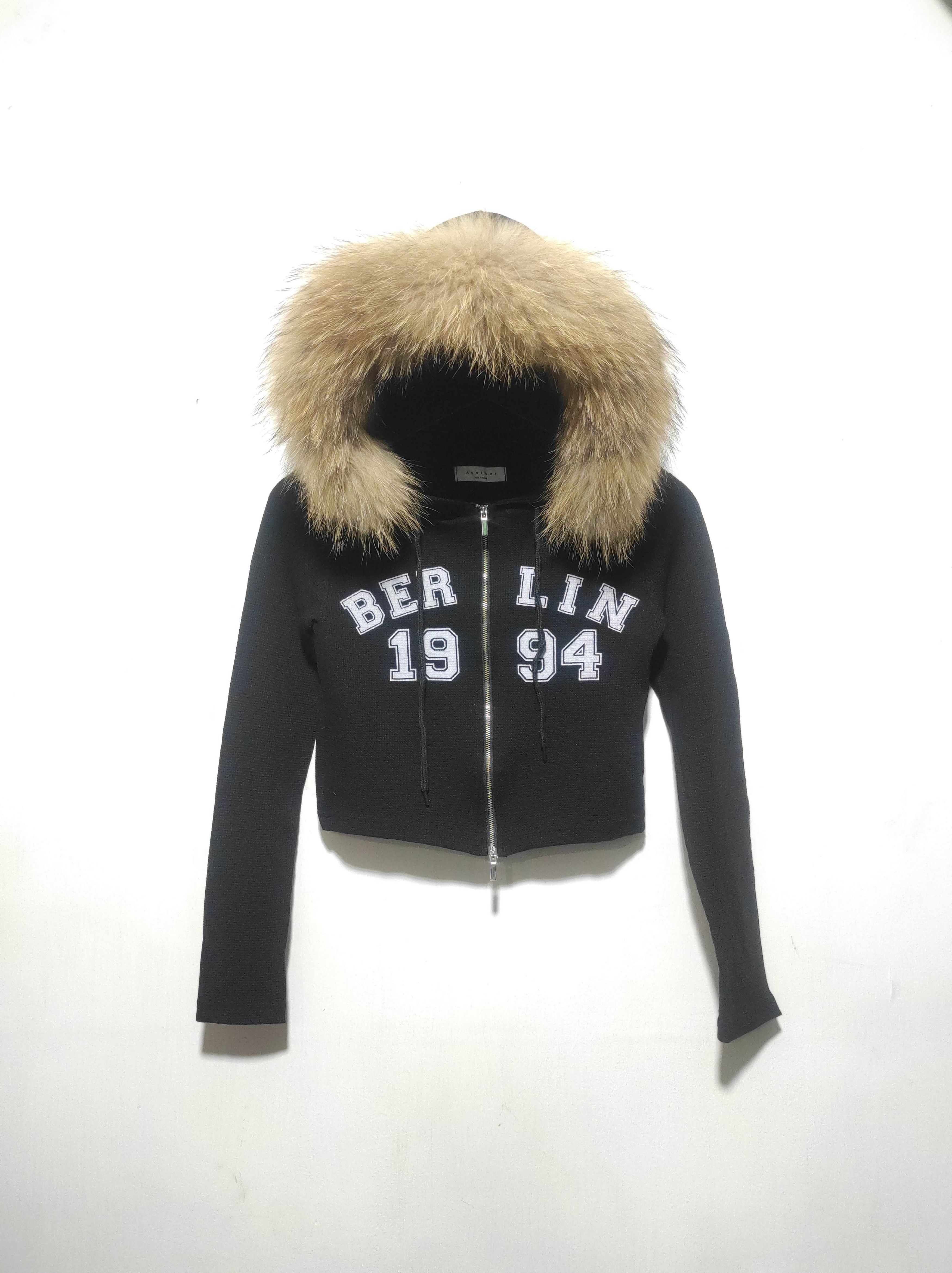 Hysteric Glamour Another Berlin Crop Double Zipper Fur Hoodie LGB style Size XS / US 0-2 / IT 36-38 - 2 Thumbnail