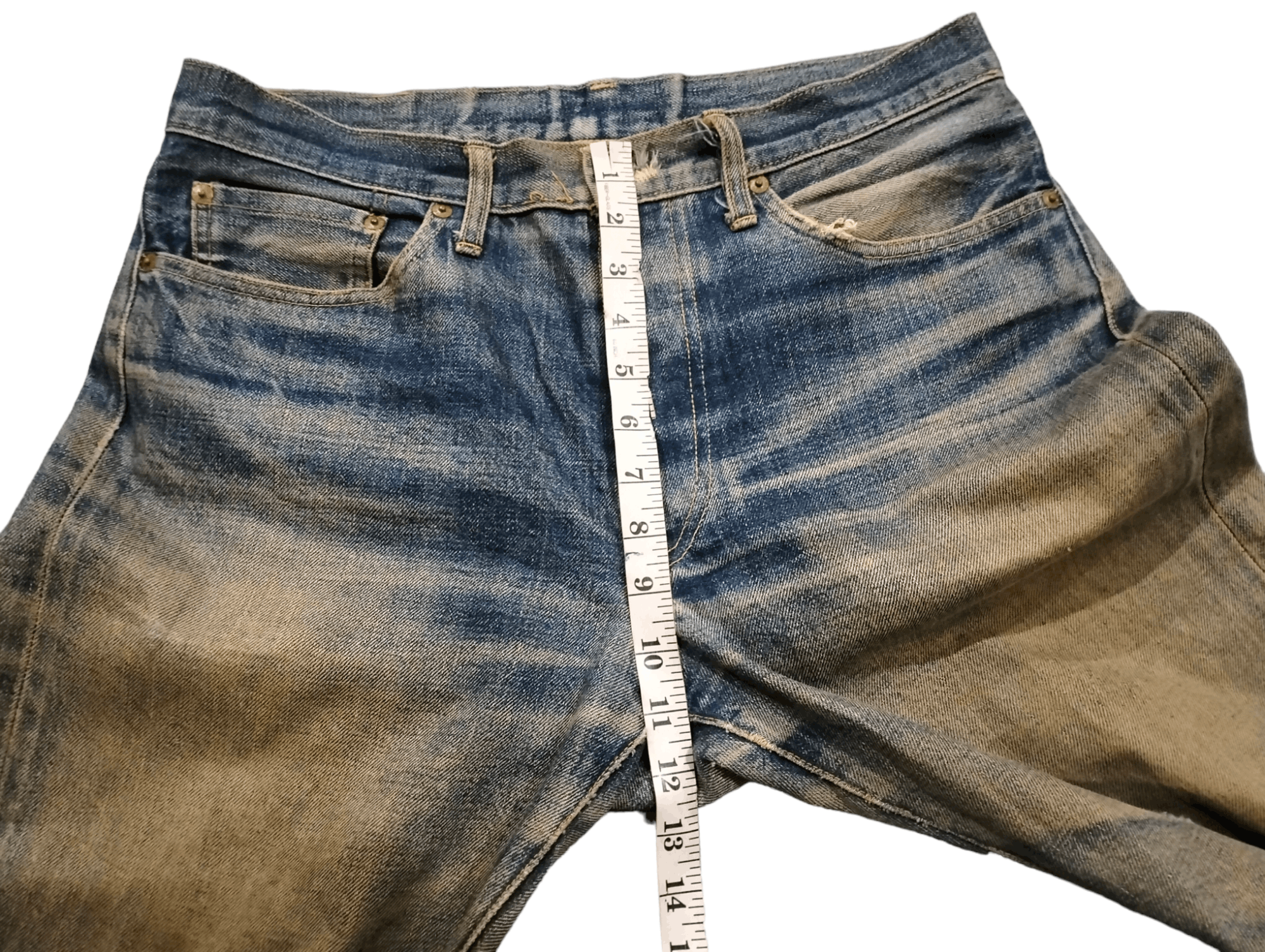 Japanese Brand Vintage Acoustic Salvage Distressed Denim Pants Size US 33 - 20 Thumbnail