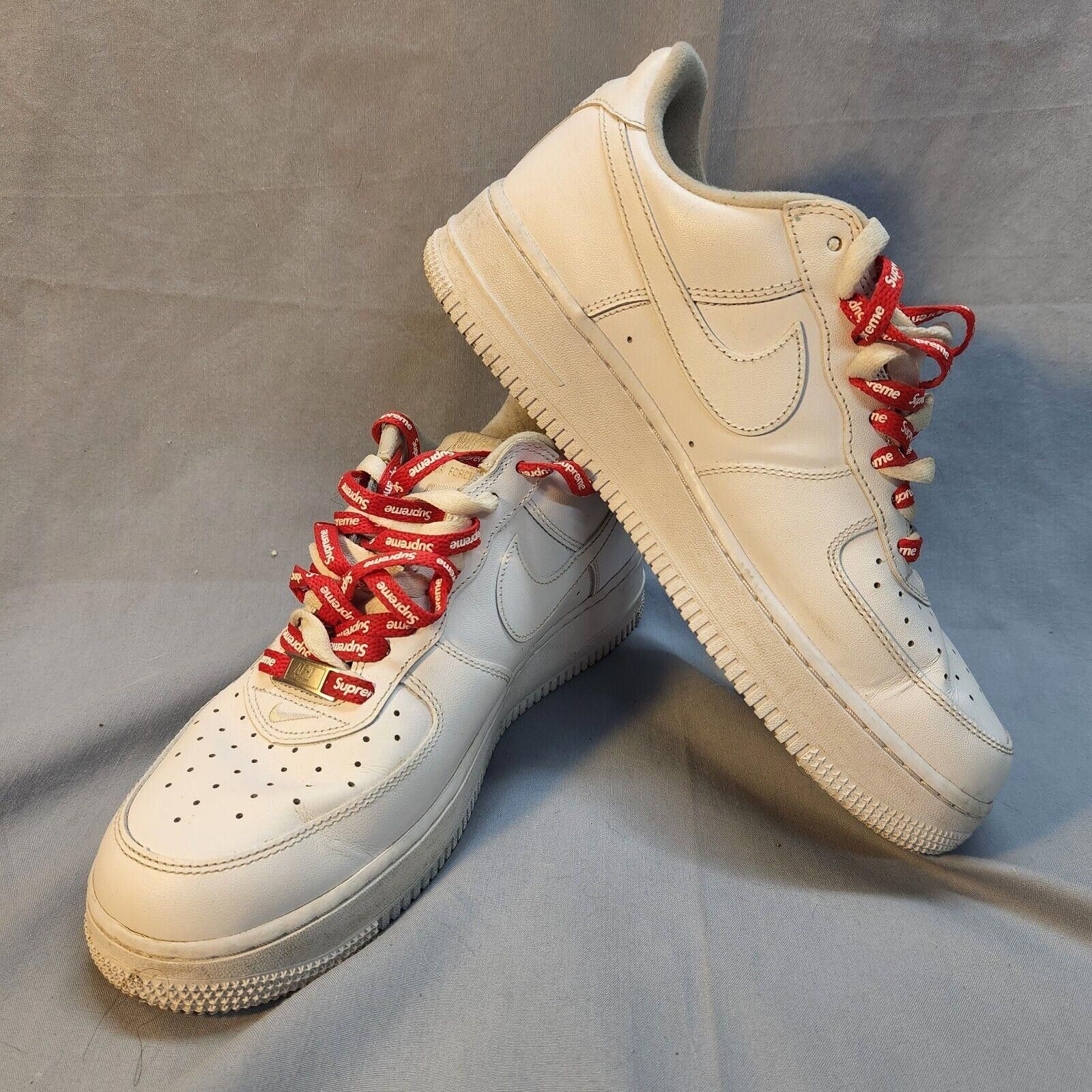 Nike Nike Air Force 1 Low Supreme White CU9225-100 Men Size 9 Size US 9 / EU 42 - 1 Thumbnail