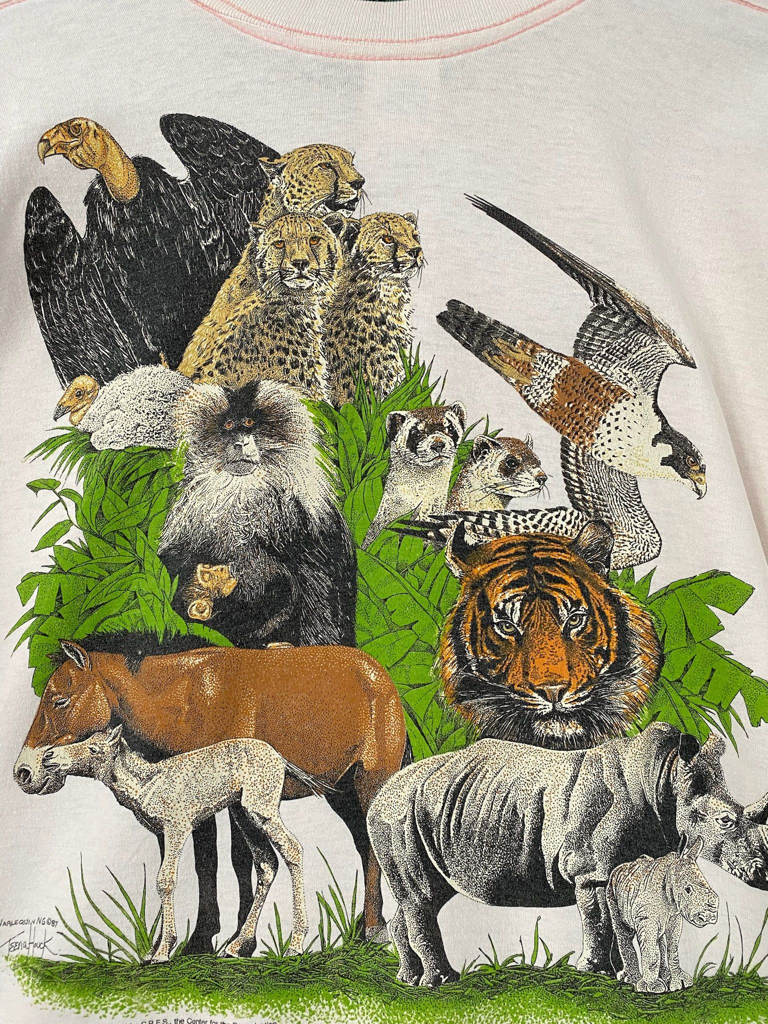Vintage 80’s Zoo Atlanta Animals Double Sided T-Shirt Small Size US S / EU 44-46 / 1 - 5 Thumbnail